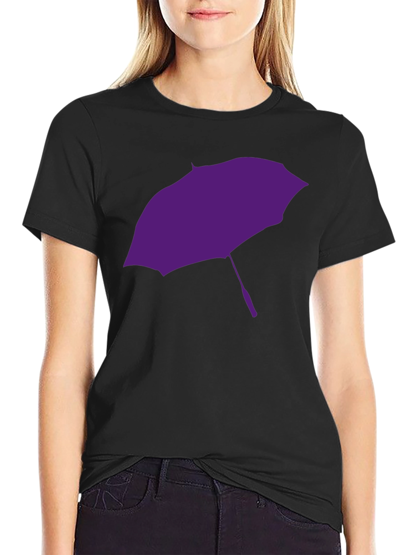 Purple Umbrella Graphic T-Shirt