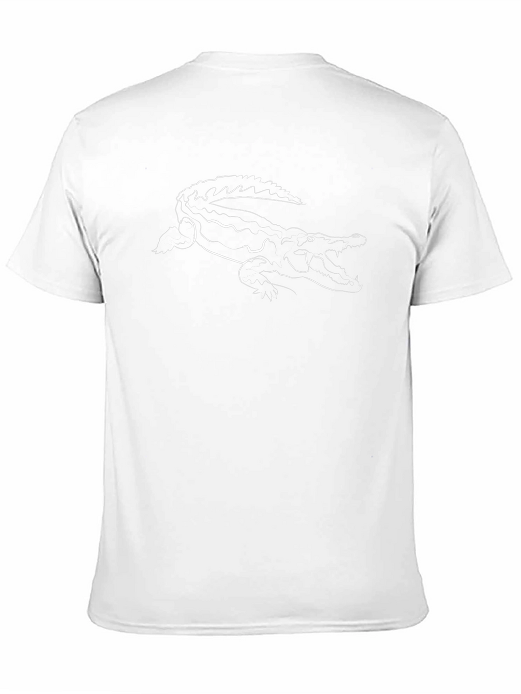 Crocodile Outline Graphic Black T-Shirt