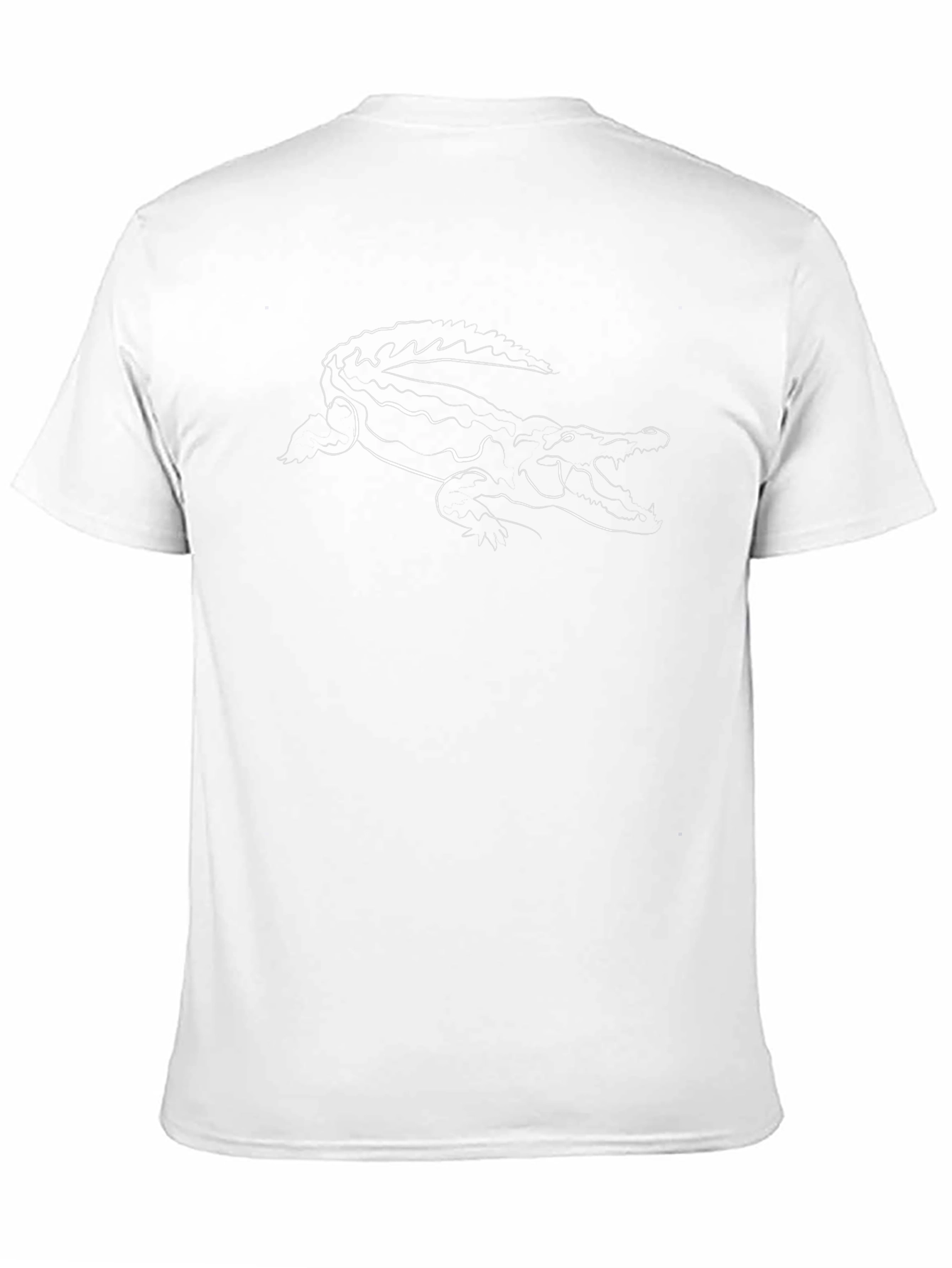 Crocodile Outline Graphic Black T-Shirt