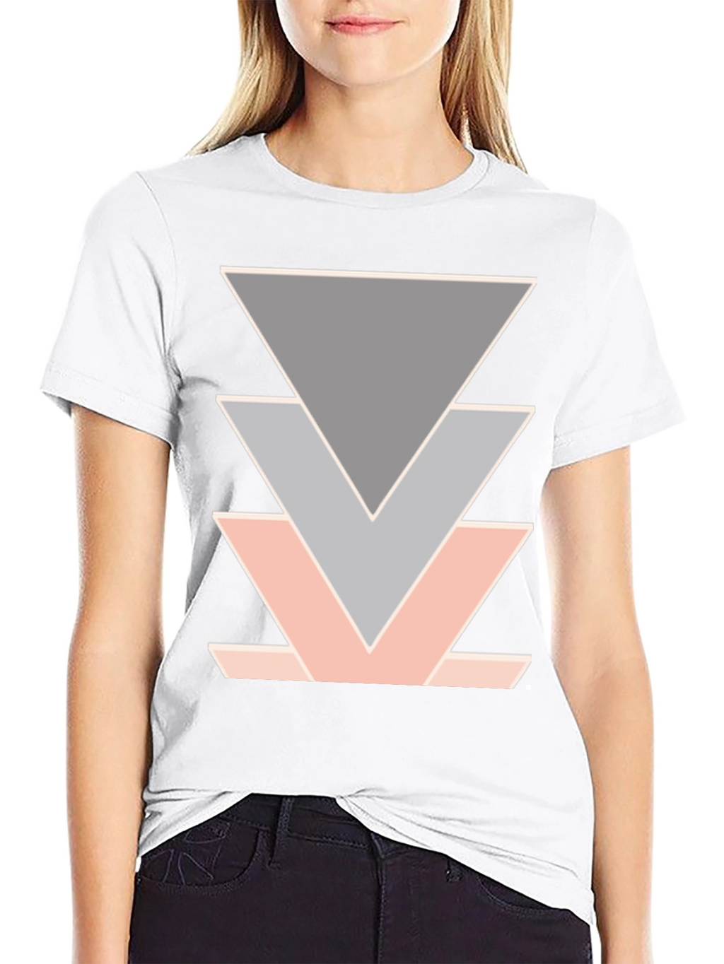 Geometric Triangle Design T-Shirt