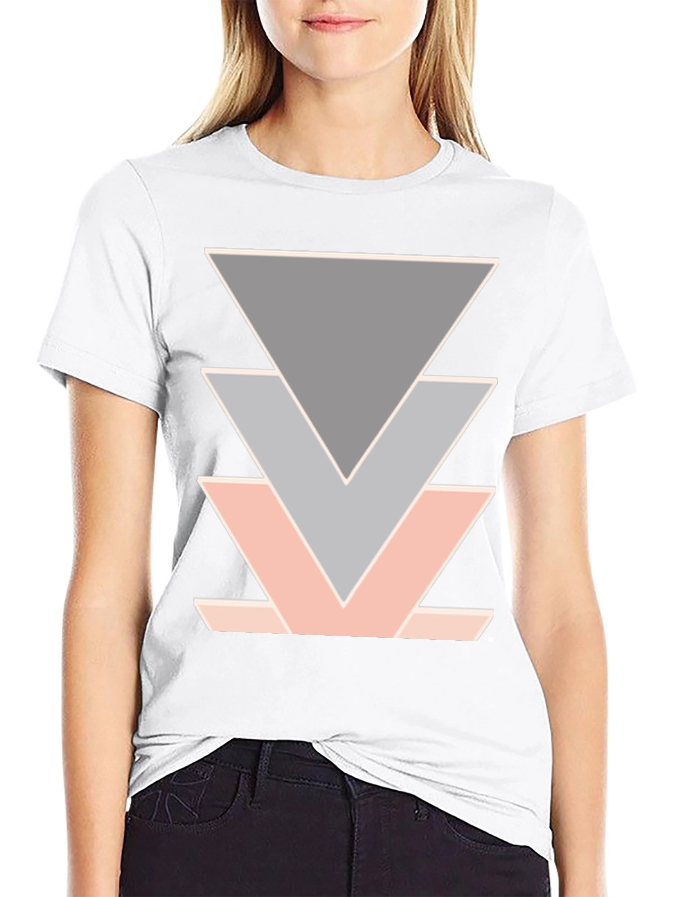 Geometric Triangle Design T-Shirt