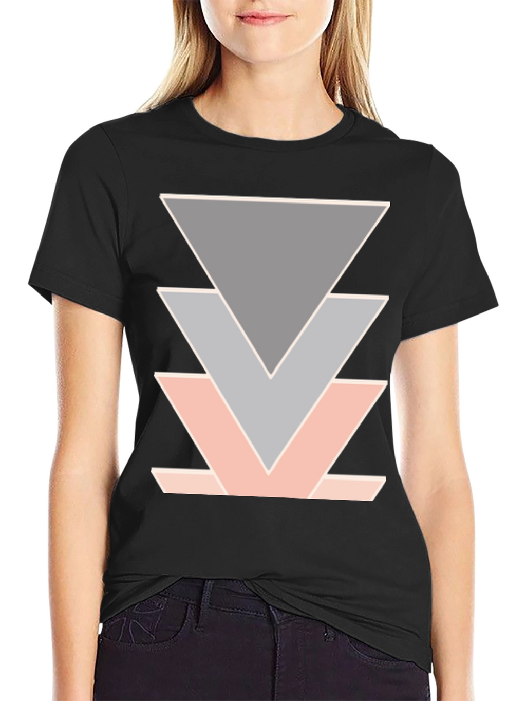 Geometric Triangle Design T-Shirt