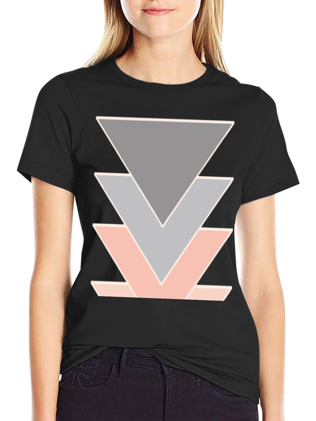 Geometric Triangle Design T-Shirt