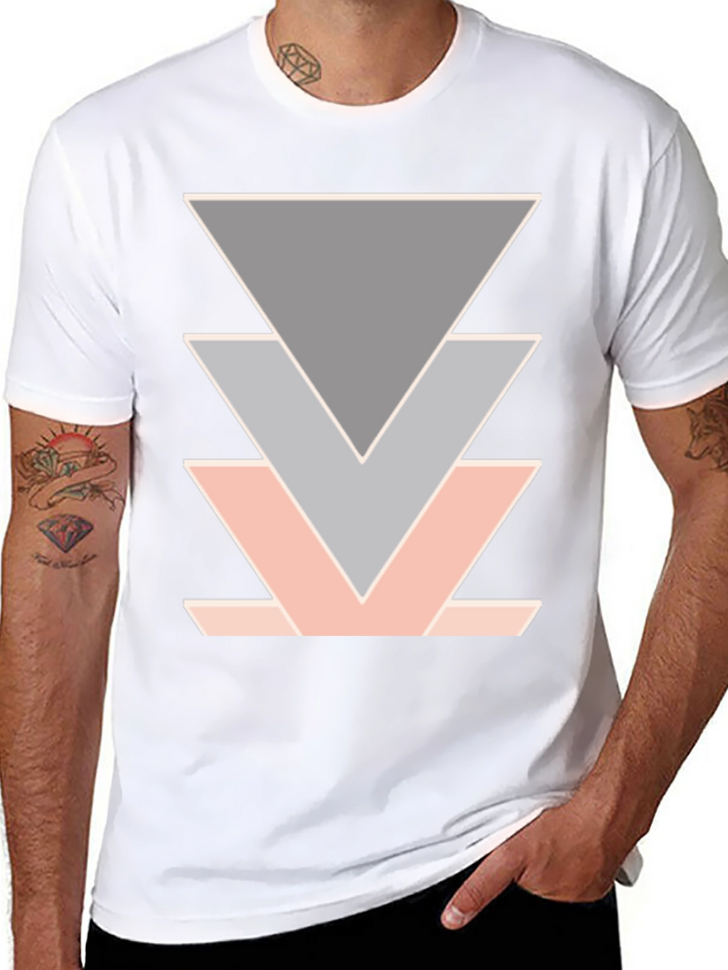 Geometric Triangle Design T-Shirt