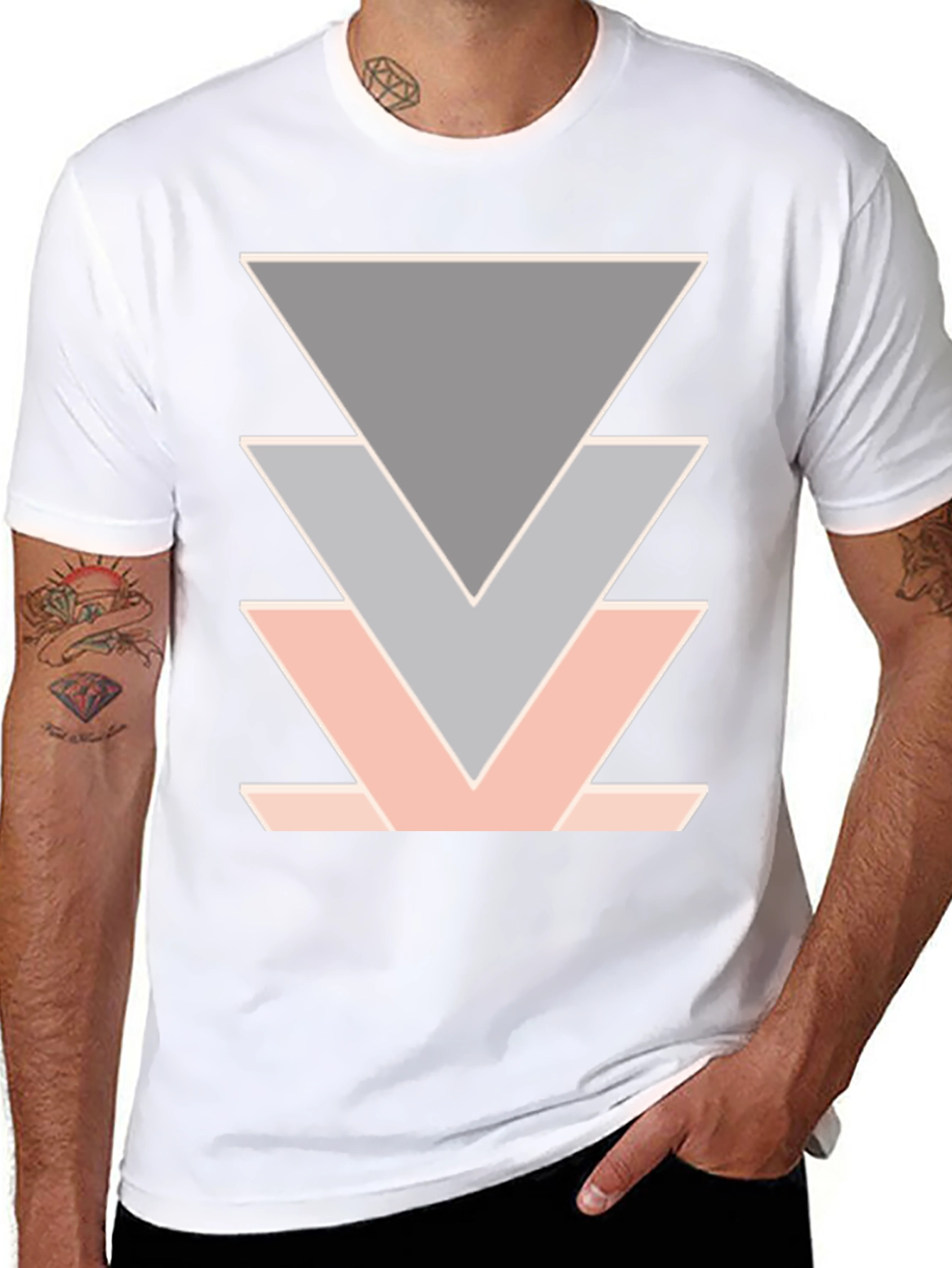Geometric Triangle Design T-Shirt