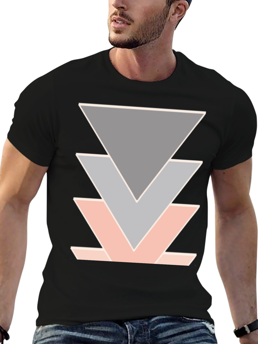 Geometric Triangle Design T-Shirt