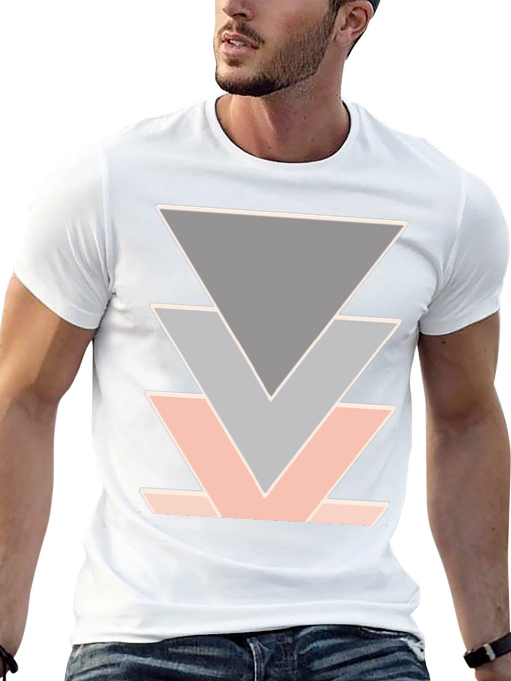 Geometric Triangle Design T-Shirt