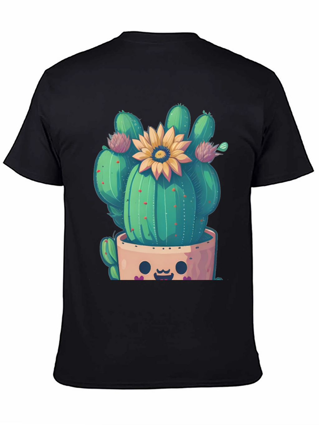 Cute Cactus T-Shirt with Flower