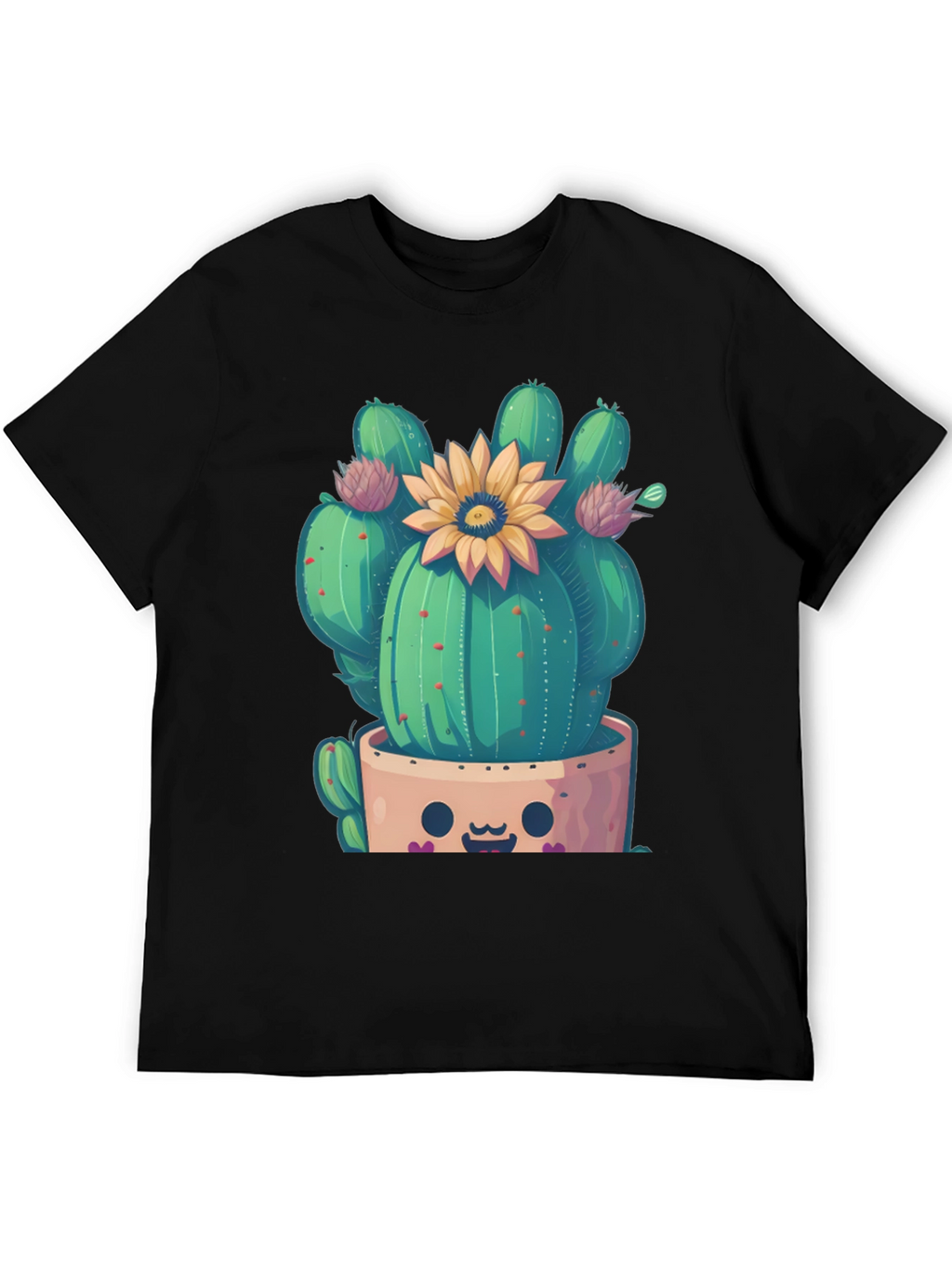 Cute Cactus T-Shirt with Flower