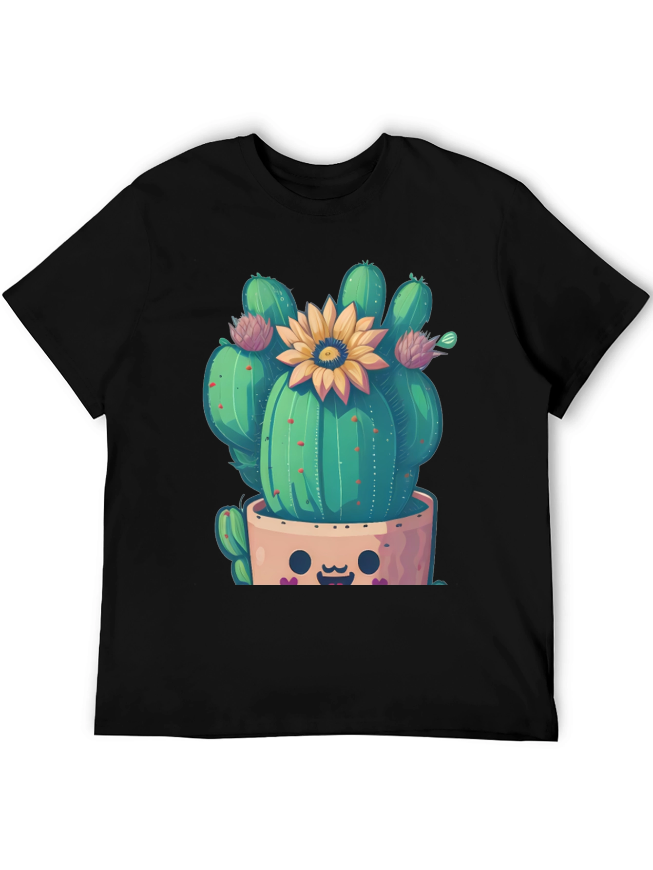 Cute Cactus T-Shirt with Flower