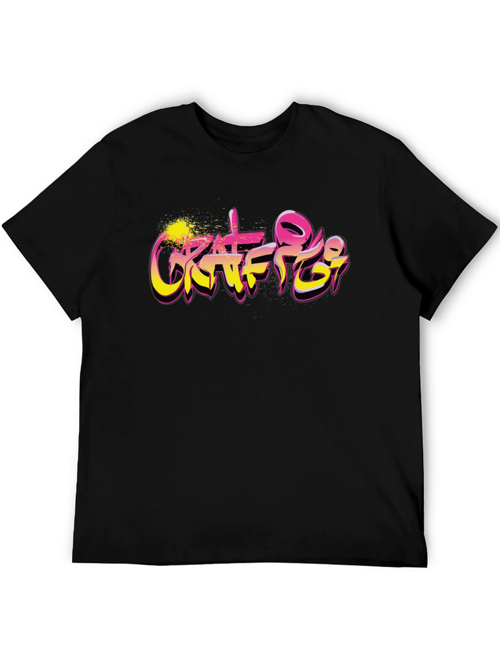 Graffiti Art Graphic Black T-Shirt