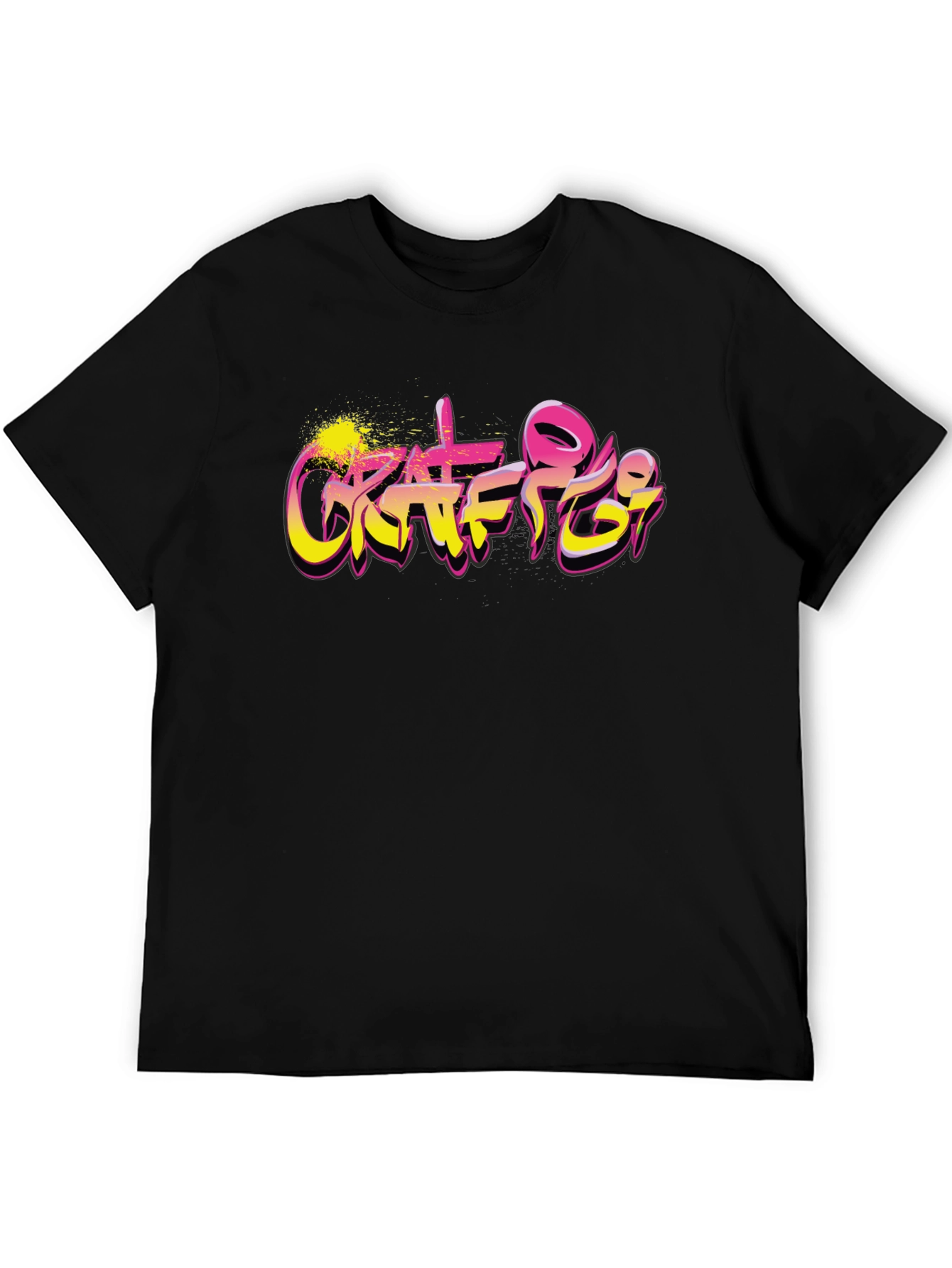Graffiti Art Graphic Black T-Shirt
