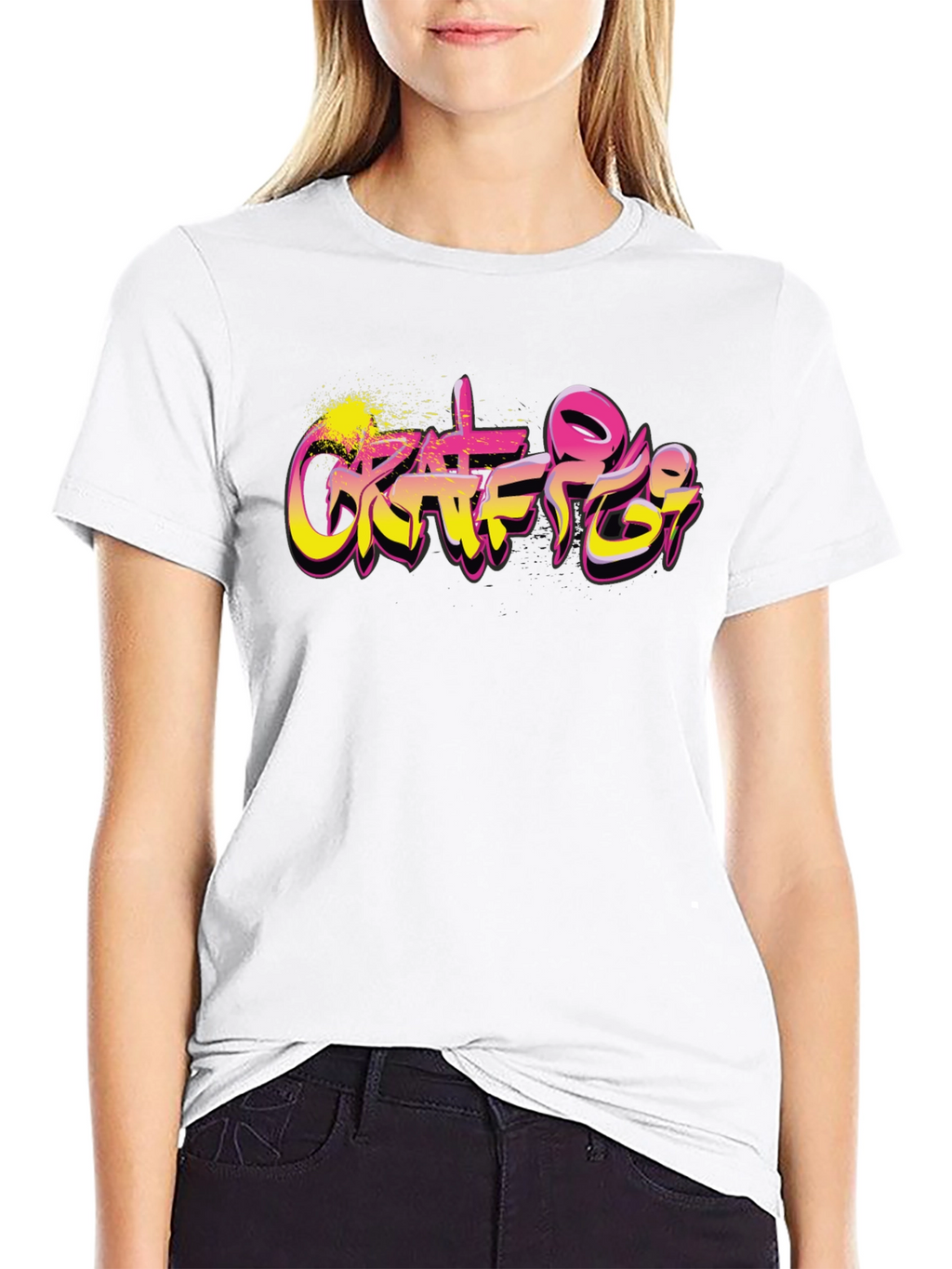 Graffiti Art Graphic Black T-Shirt