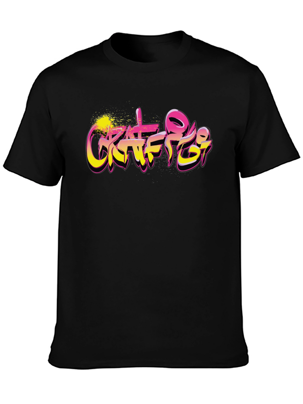 Graffiti Art Graphic Black T-Shirt