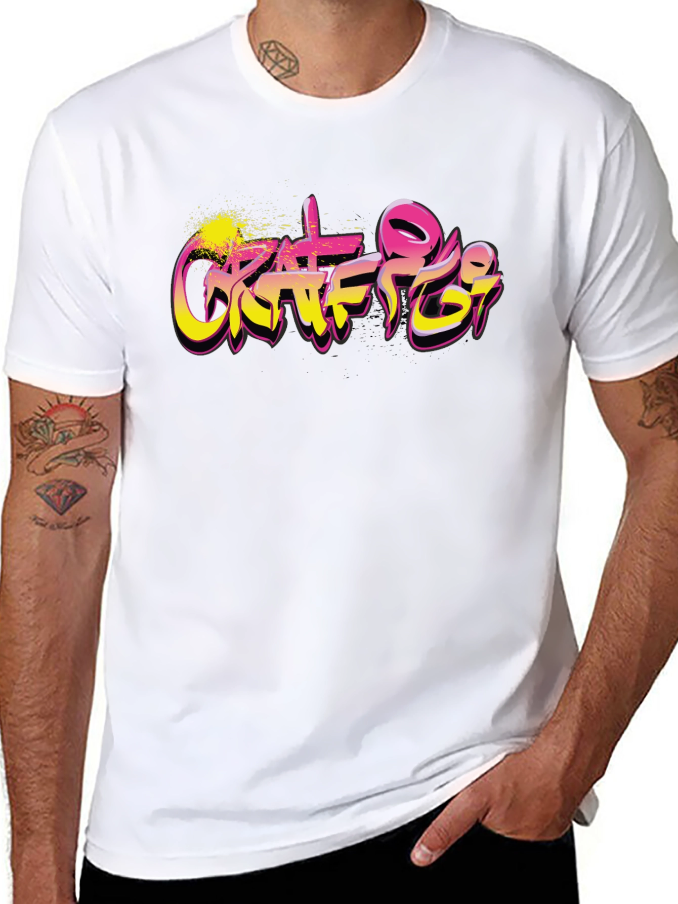 Graffiti Art Graphic Black T-Shirt