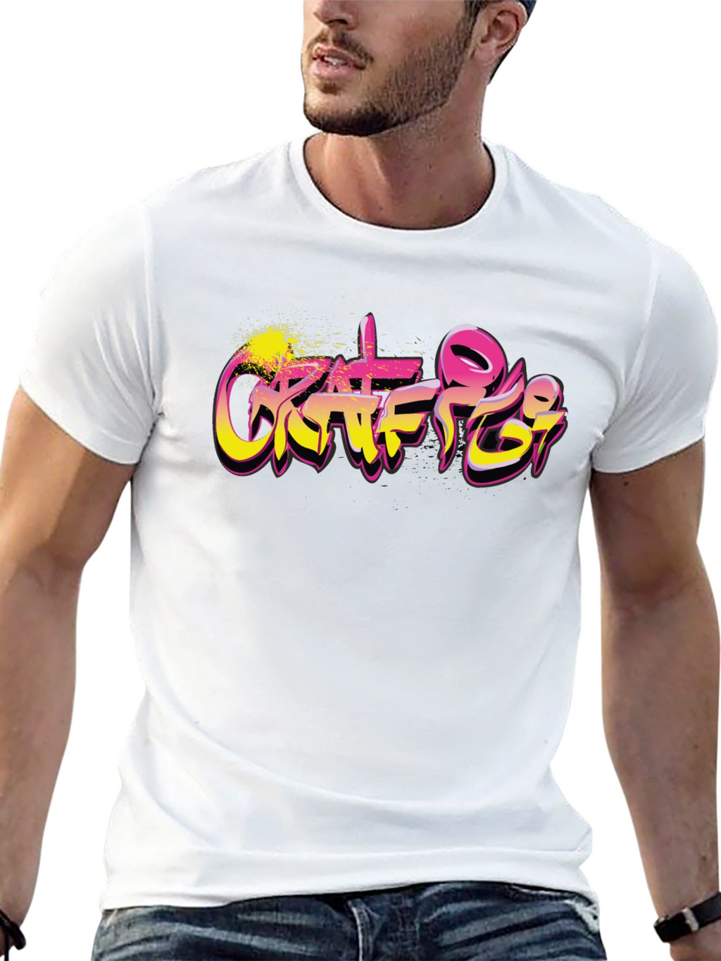 Graffiti Art Graphic Black T-Shirt