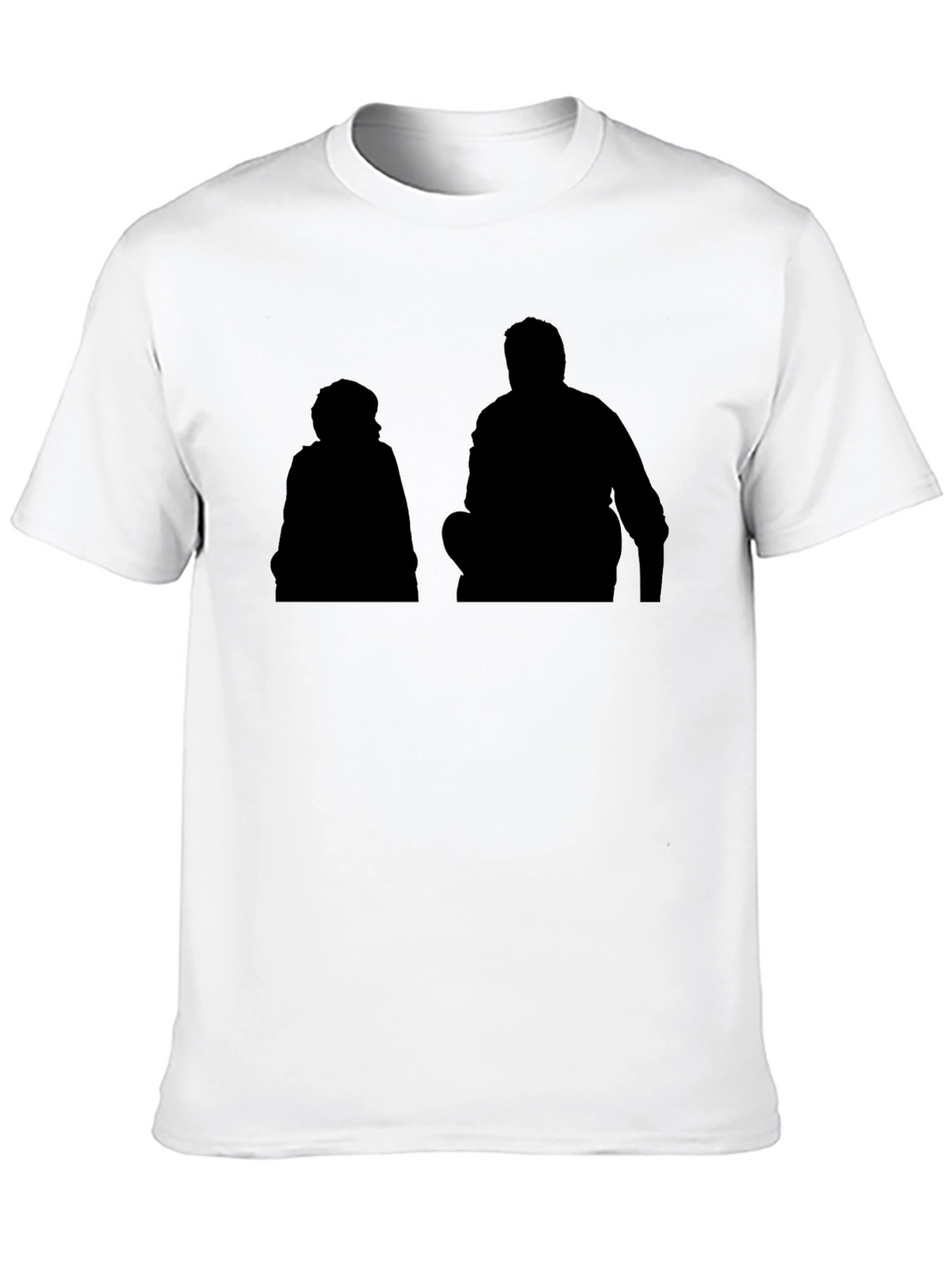 Silhouette Graphic Print Black Casual T-Shirt
