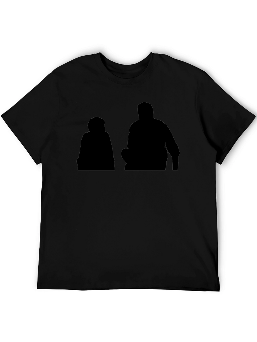 Silhouette Graphic Print Black Casual T-Shirt