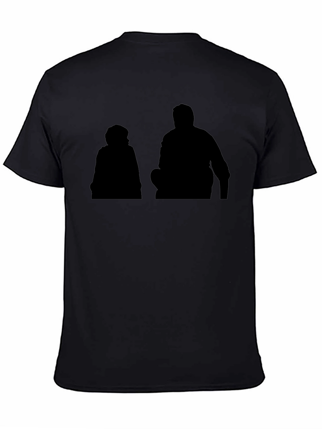 Silhouette Graphic Print Black Casual T-Shirt