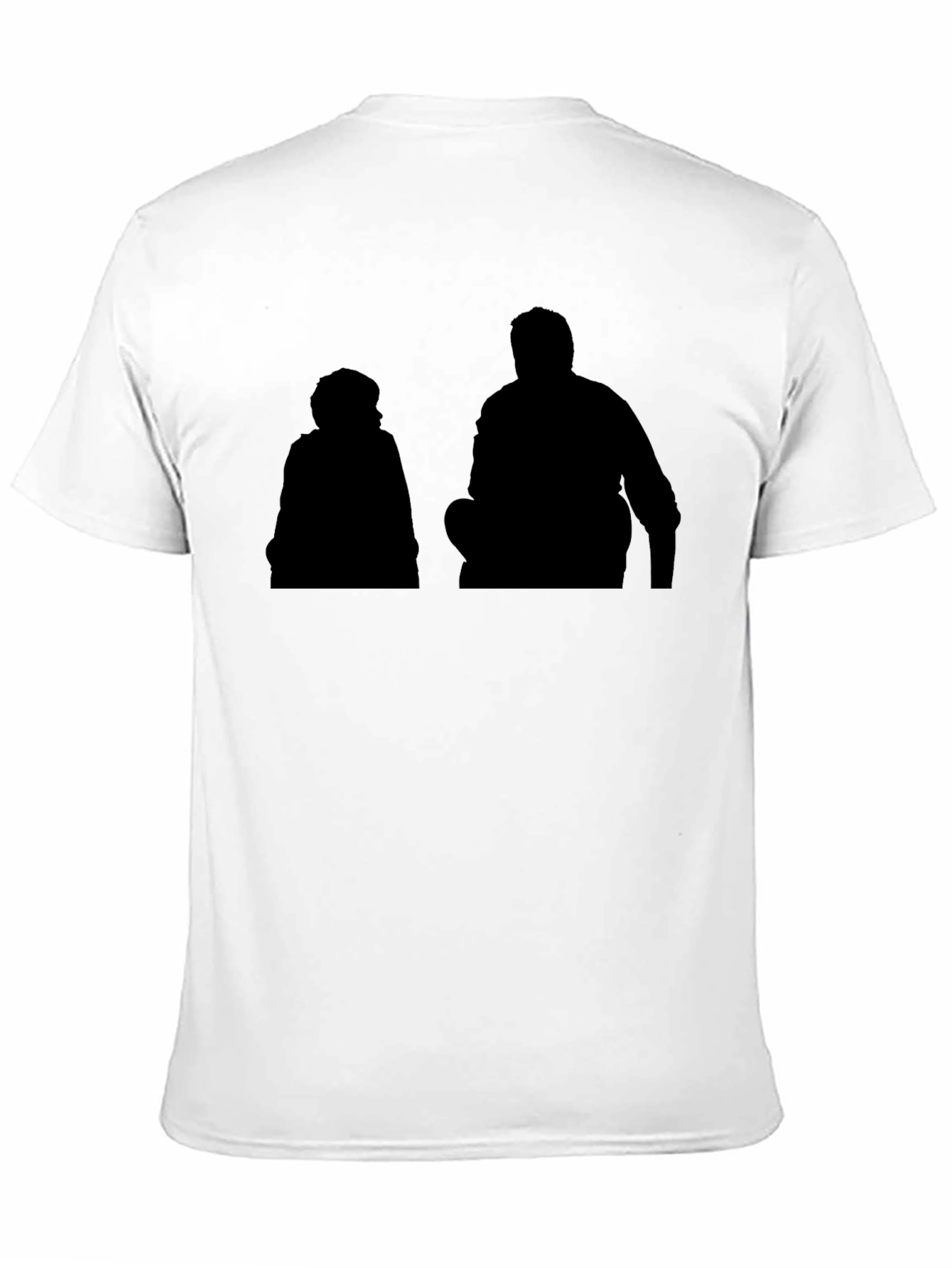 Silhouette Graphic Print Black Casual T-Shirt