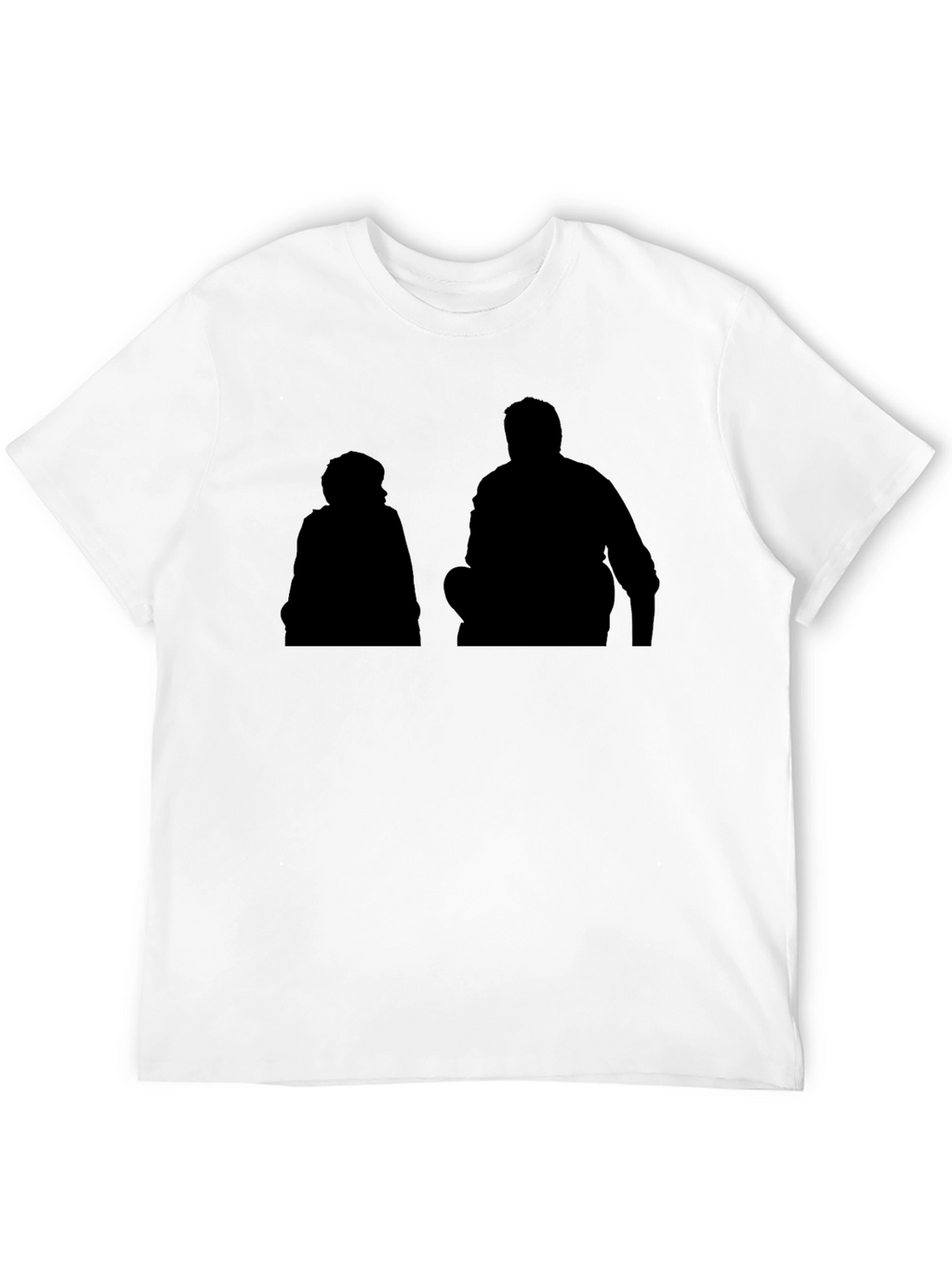 Silhouette Graphic Print Black Casual T-Shirt