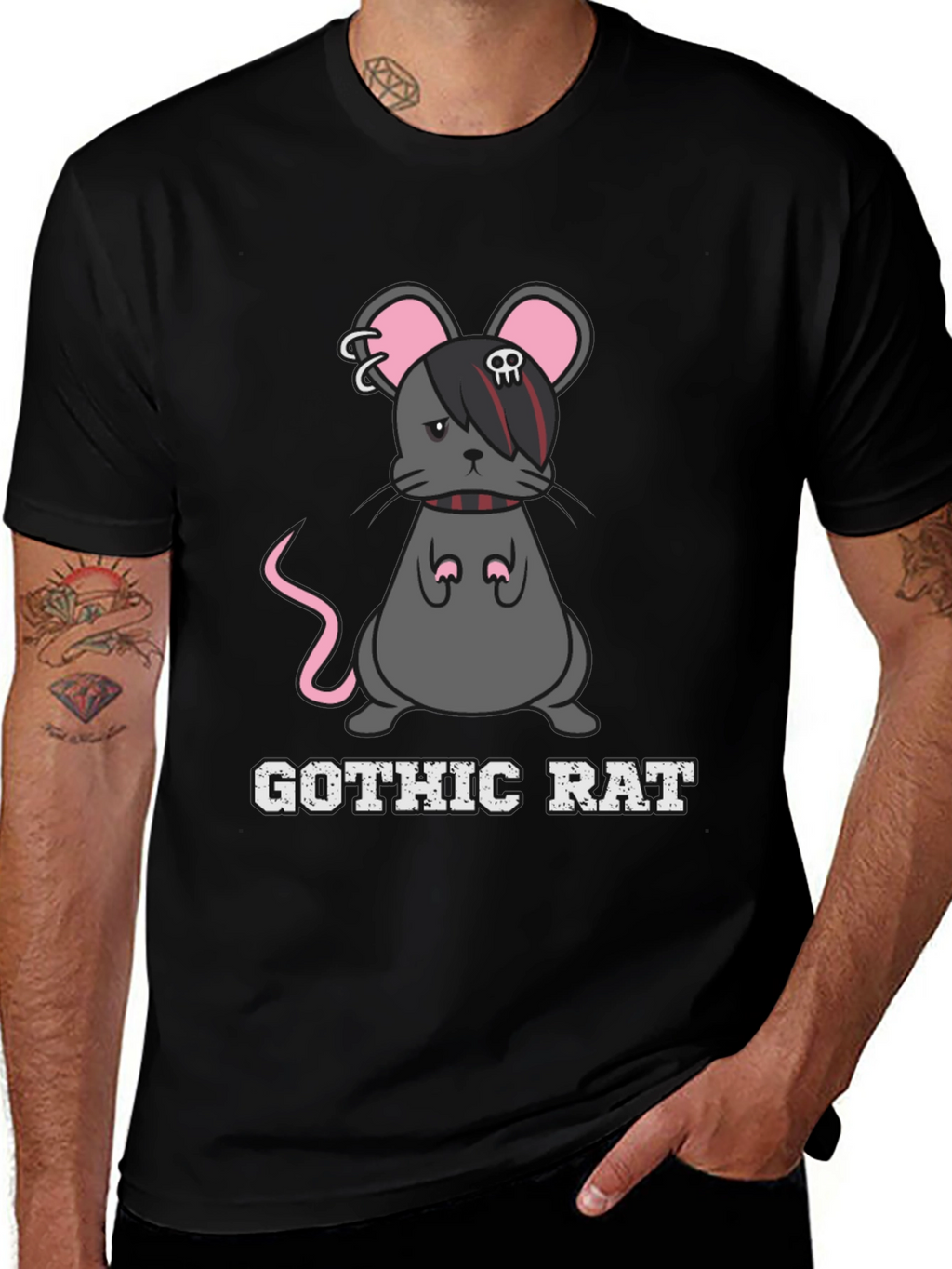 Gothic Rat T-Shirt - Dark Humor Tee
