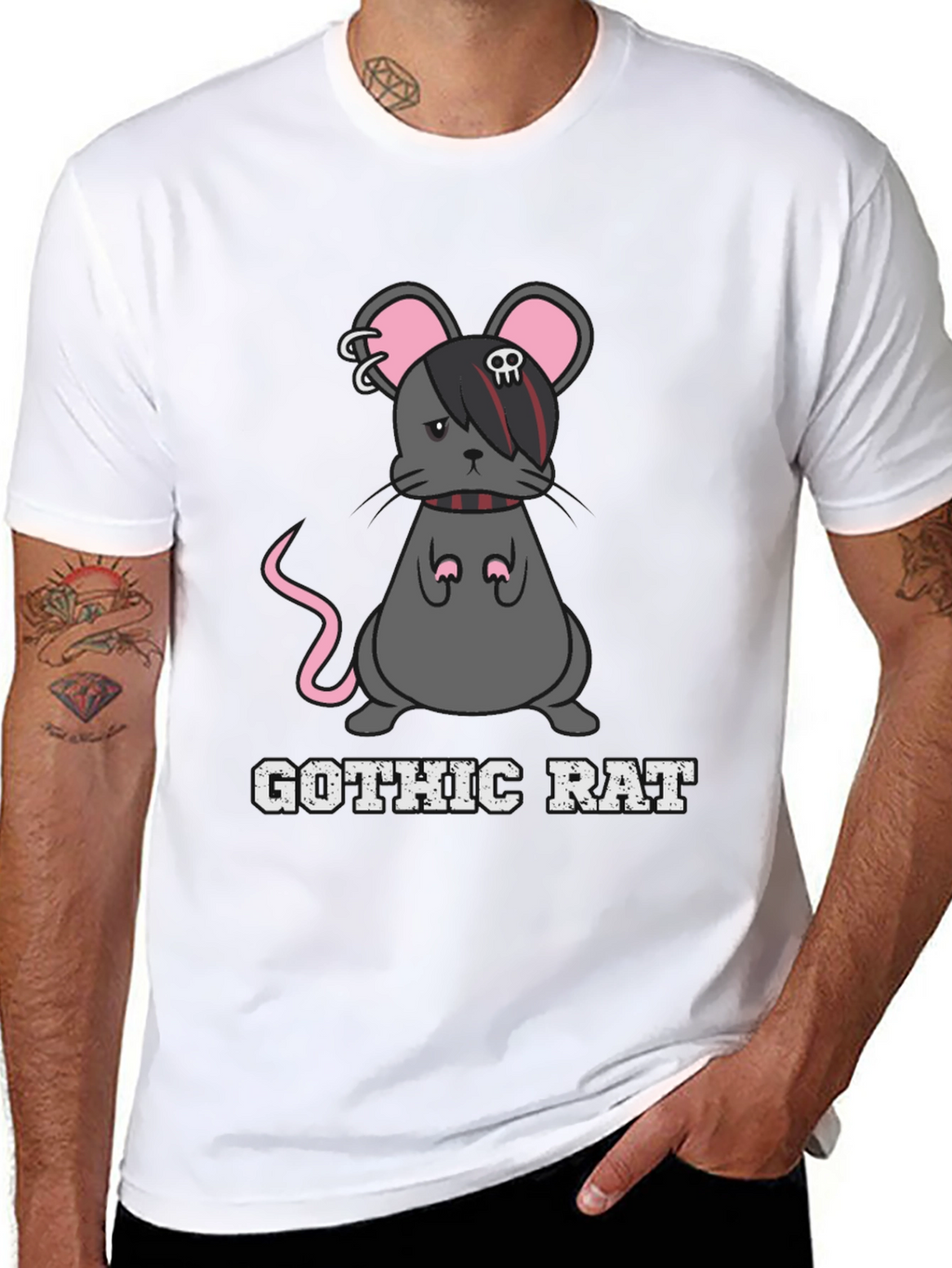 Gothic Rat T-Shirt - Dark Humor Tee
