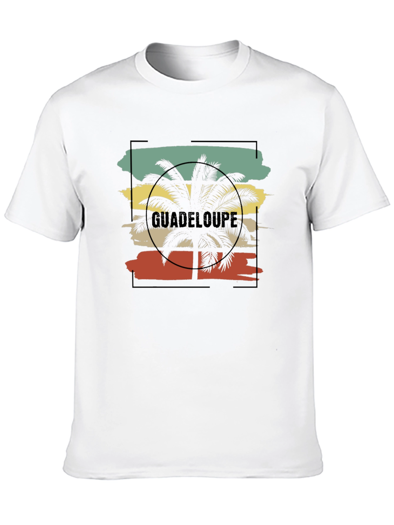 Guadeloupe Palm Tree Graphic T-Shirt