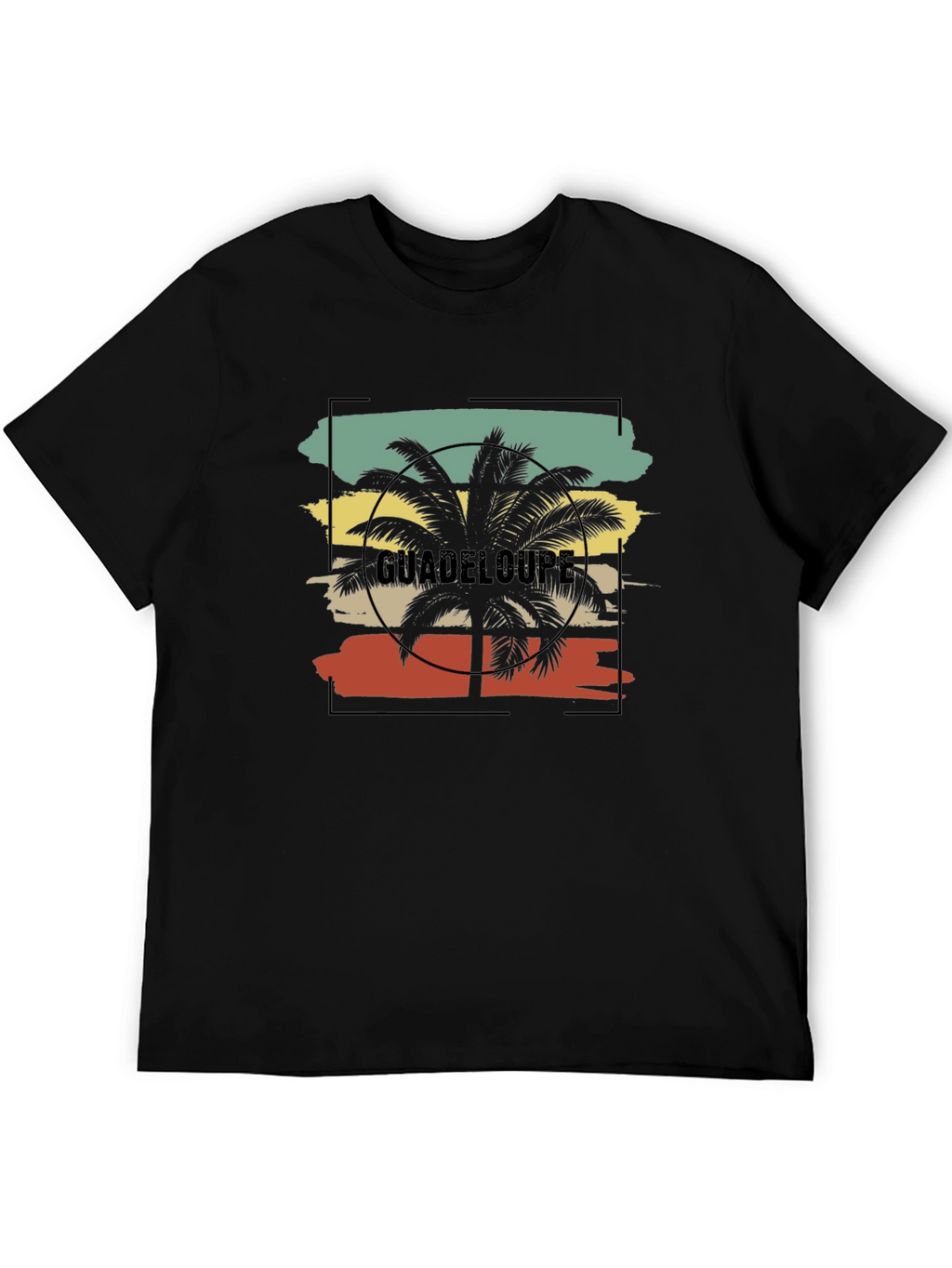 Guadeloupe Palm Tree Graphic T-Shirt