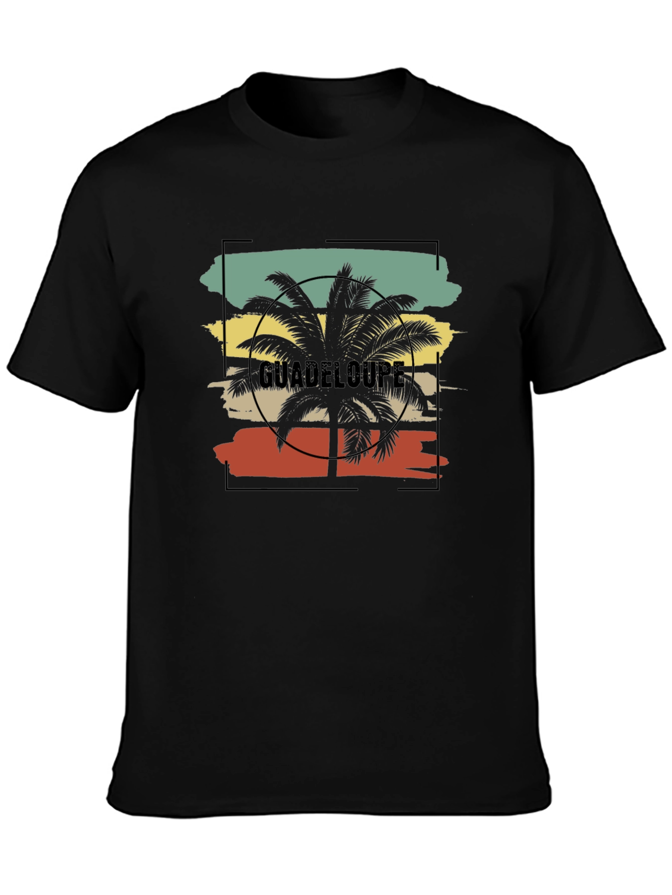 Guadeloupe Palm Tree Graphic T-Shirt