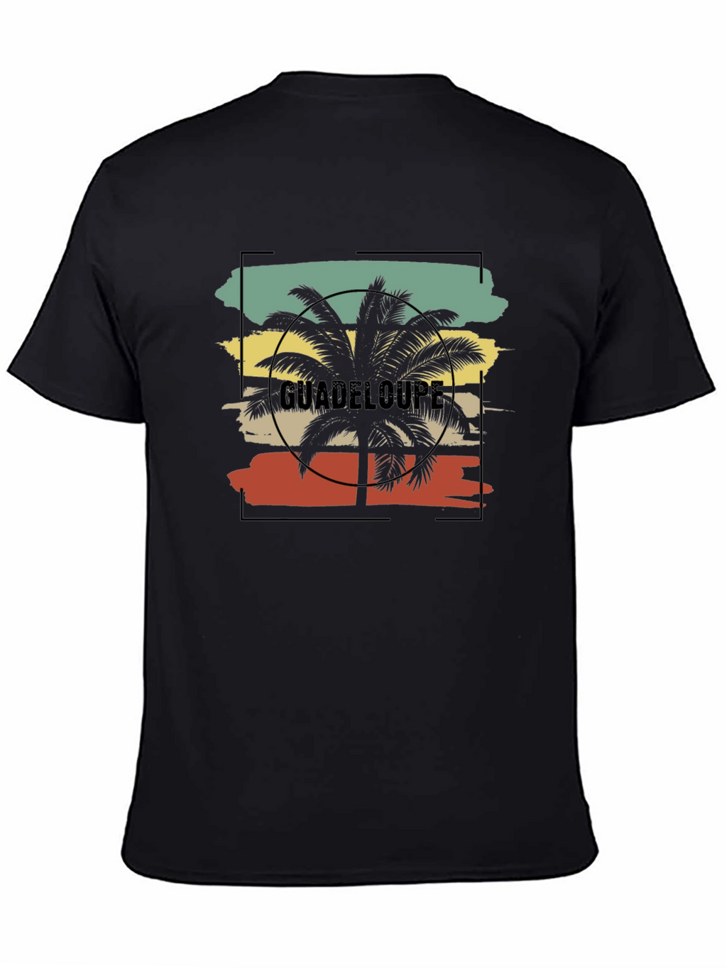 Guadeloupe Palm Tree Graphic T-Shirt