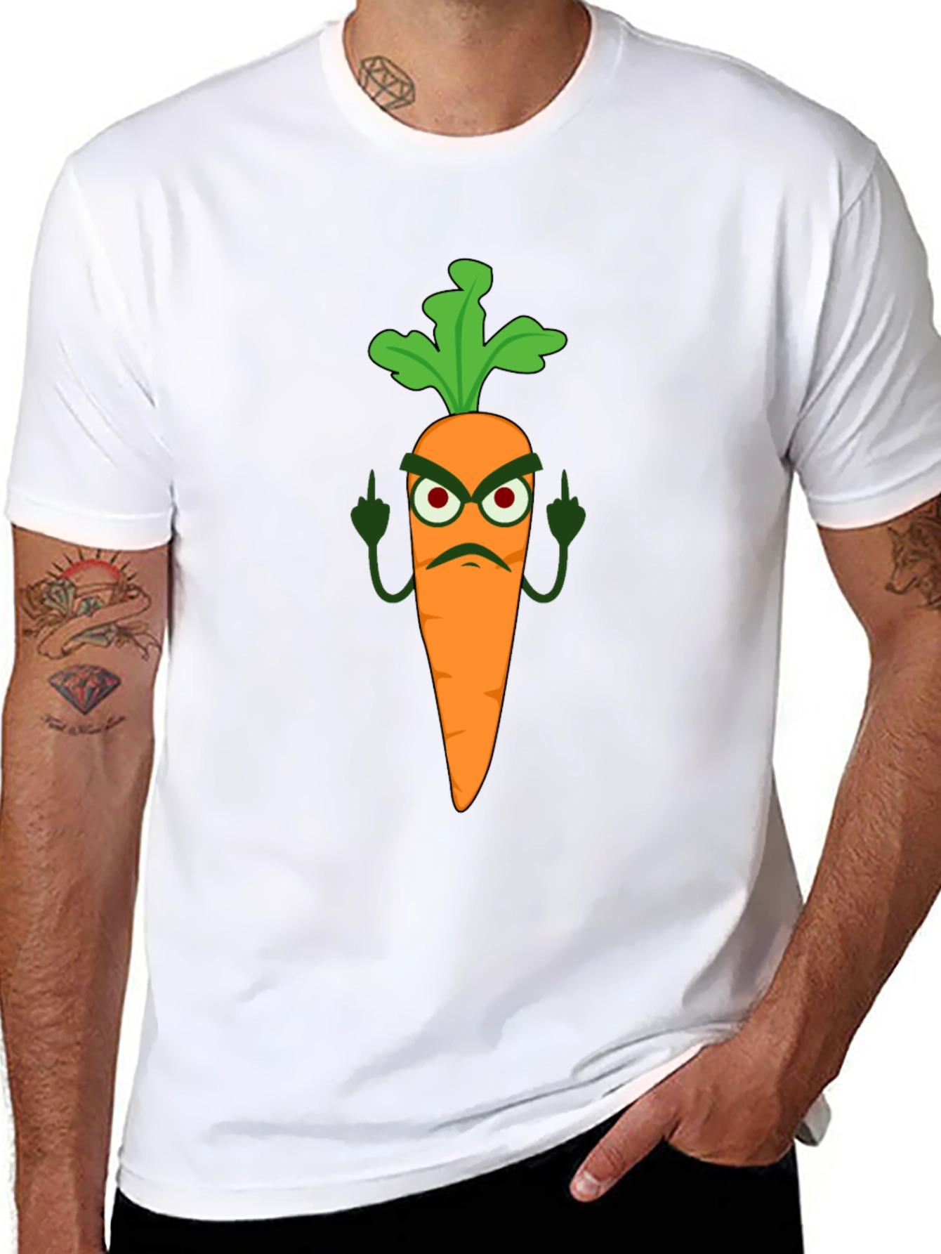 Funny Carrot T-Shirt - Rude Vegan Humor