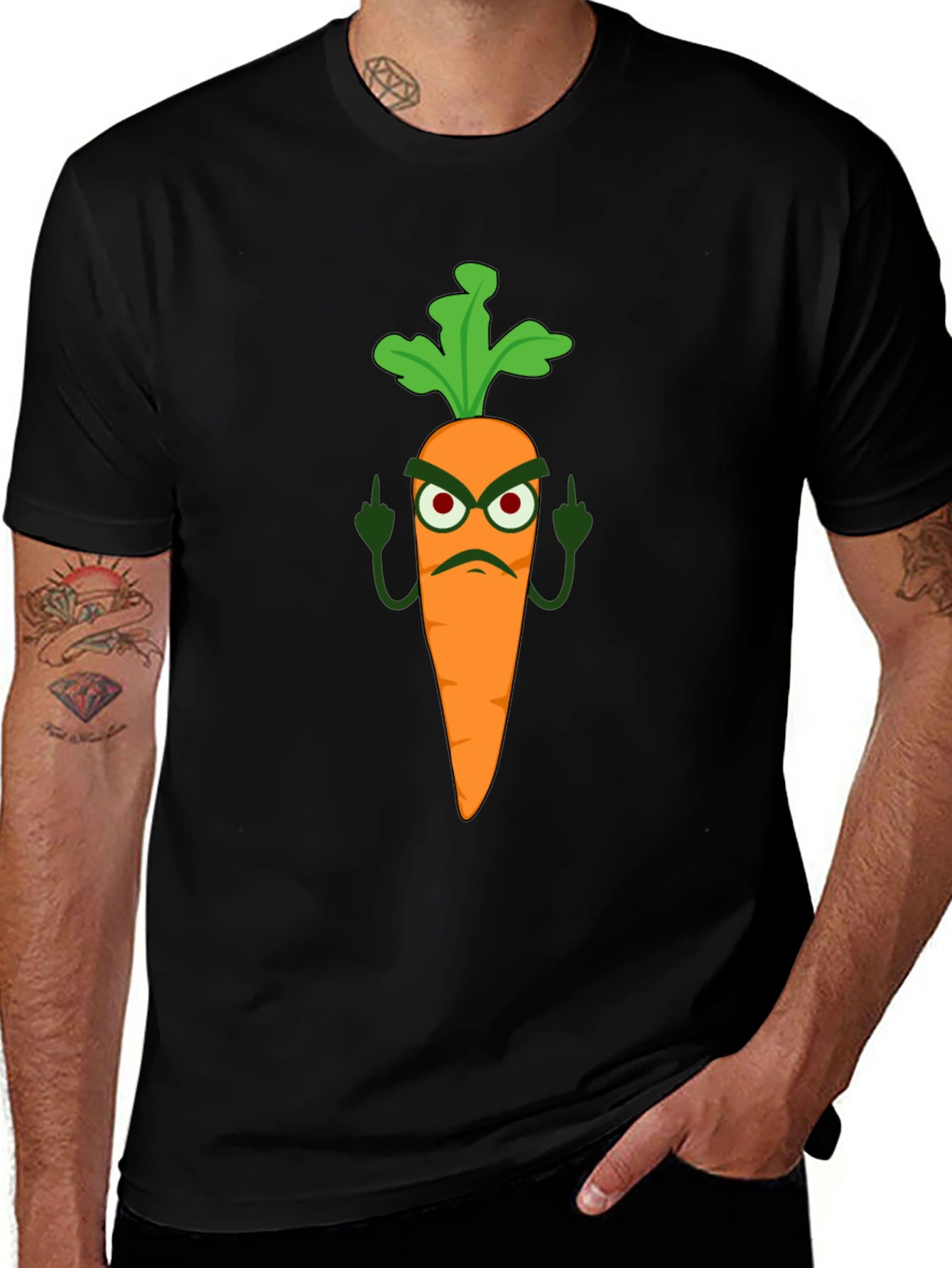 Funny Carrot T-Shirt - Rude Vegan Humor