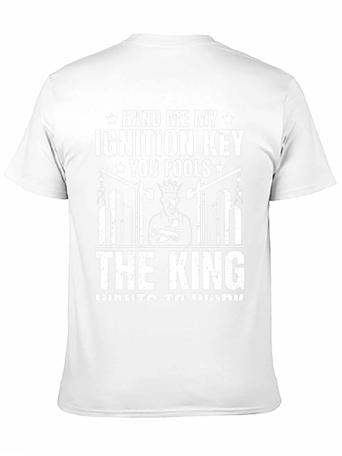 The King Wants to Work Black T-Shirt