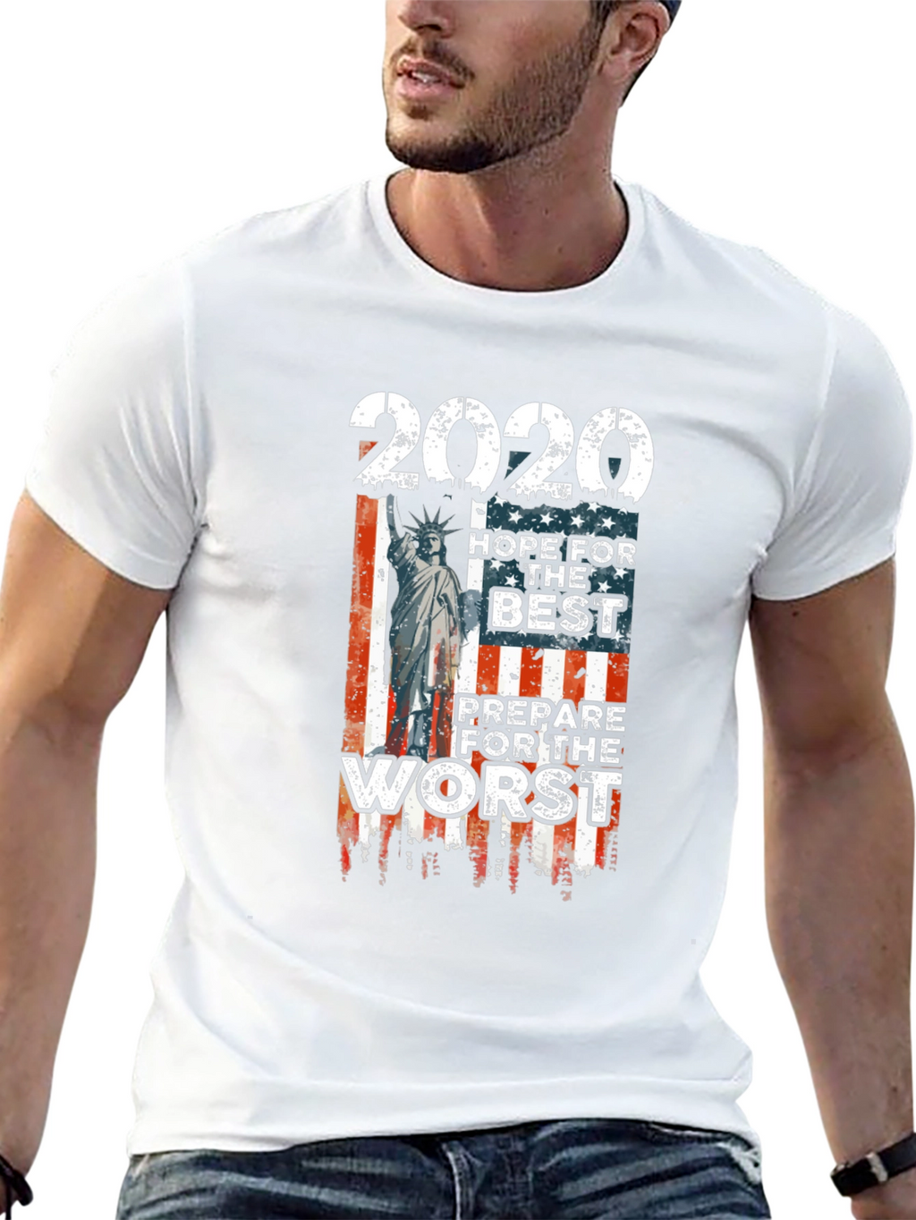 2020 Hope for The Best Graphic T-Shirt