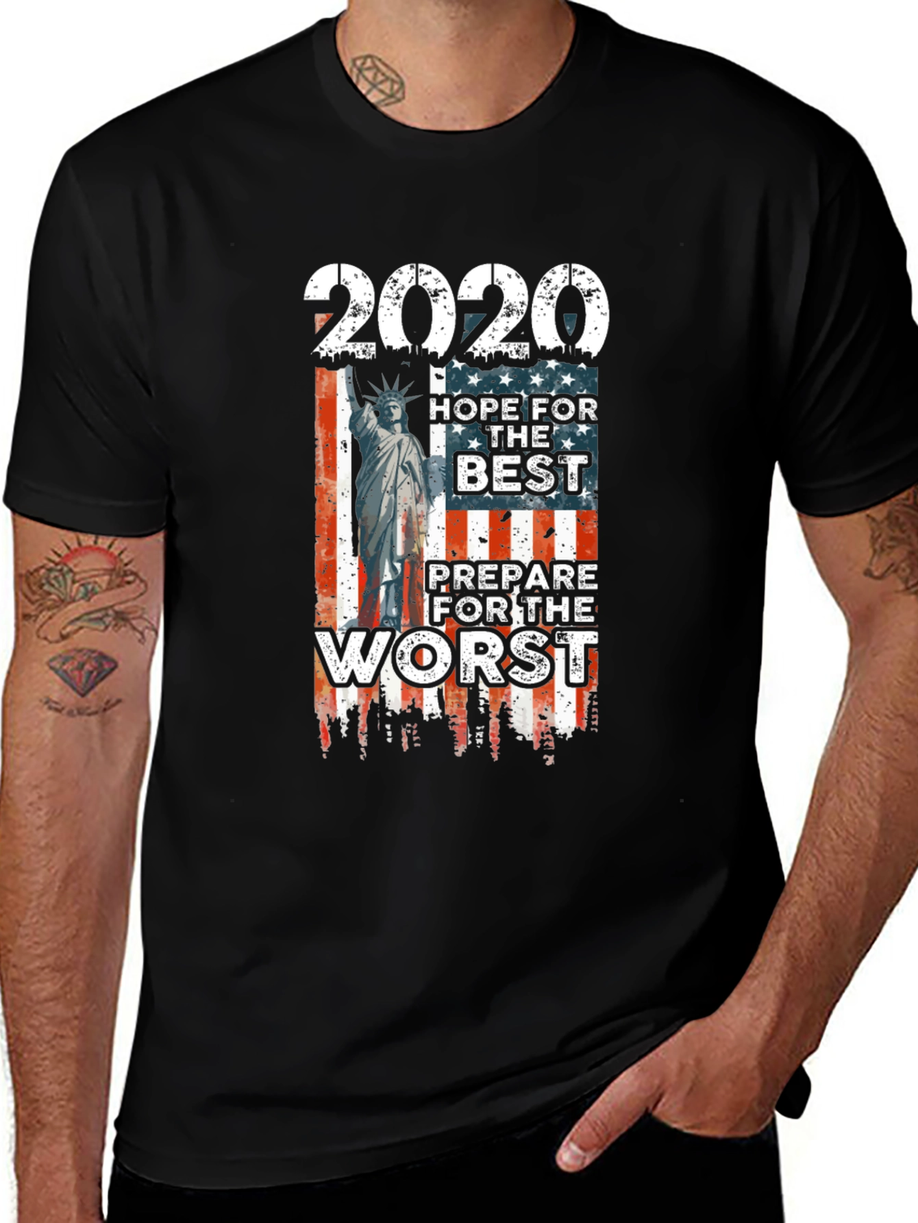 2020 Hope for The Best Graphic T-Shirt