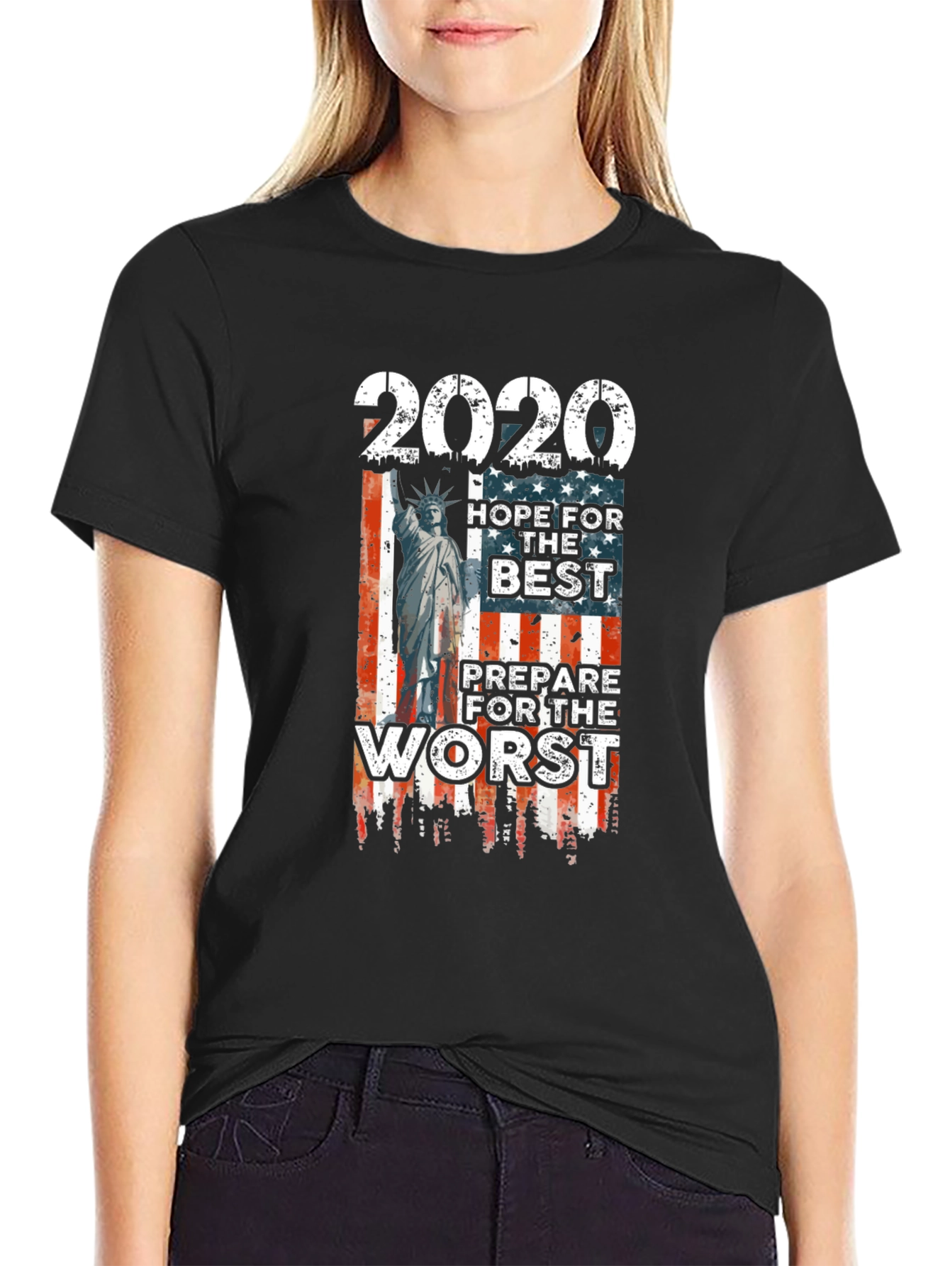 2020 Hope for The Best Graphic T-Shirt