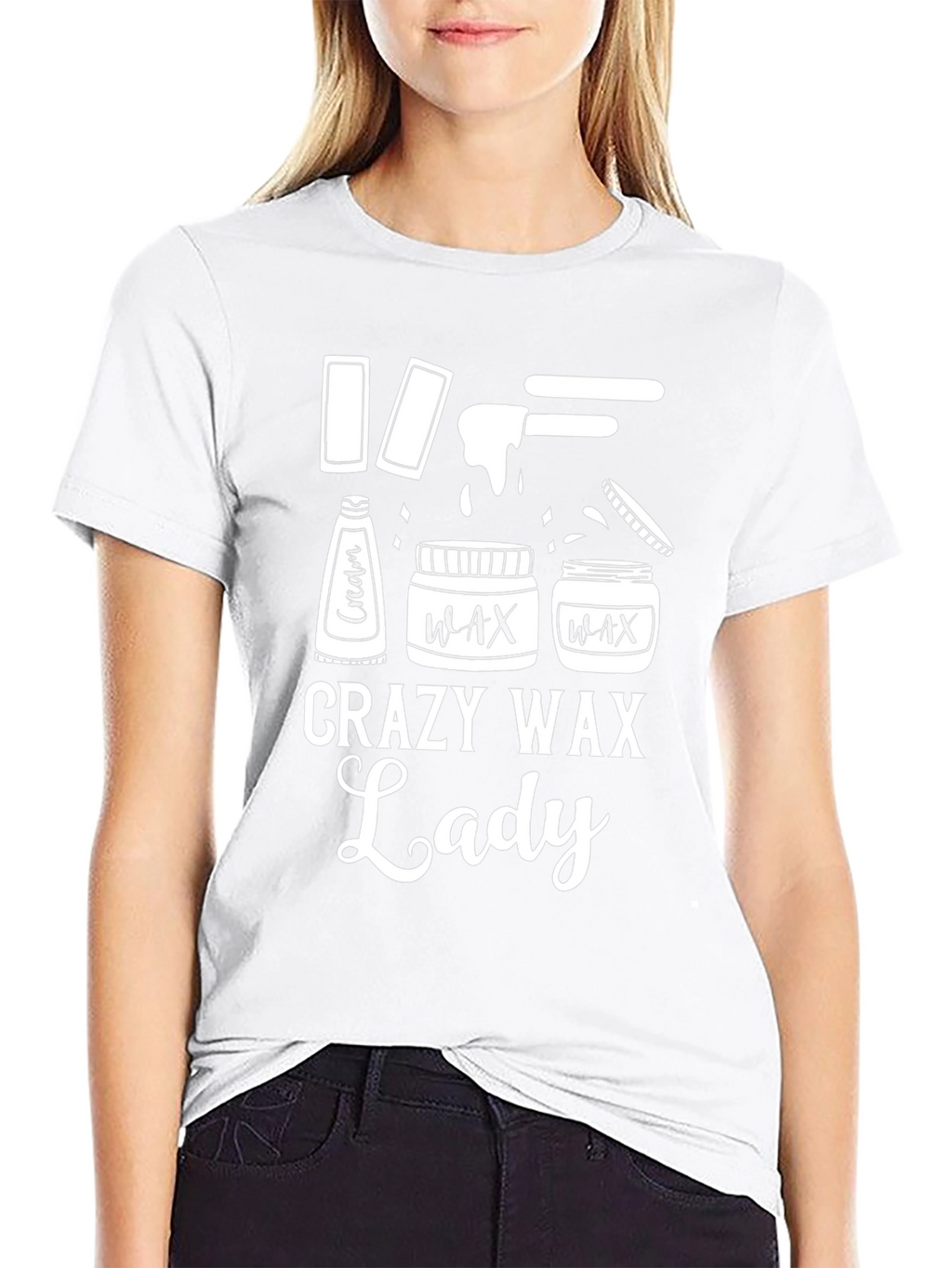 Crazy Wax Lady Black T-Shirt
