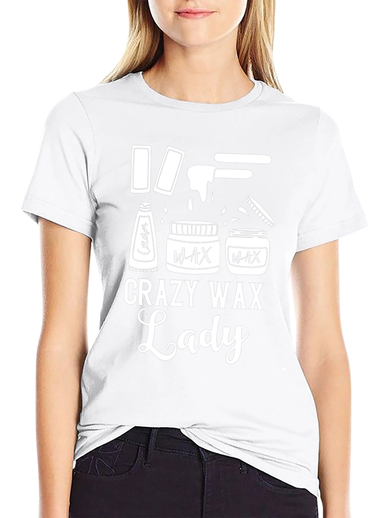 Crazy Wax Lady Black T-Shirt