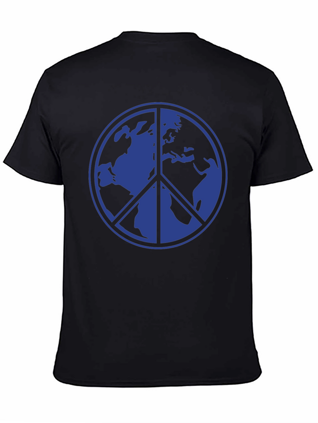 Peace Sign Earth Graphic Tee - Blue