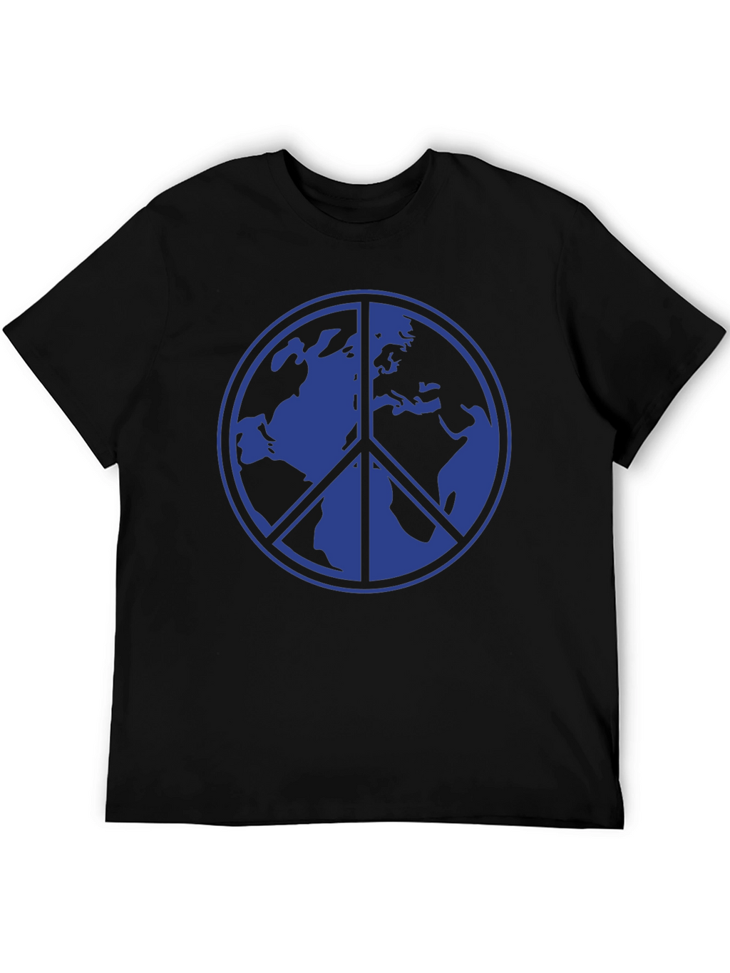 Peace Sign Earth Graphic Tee - Blue