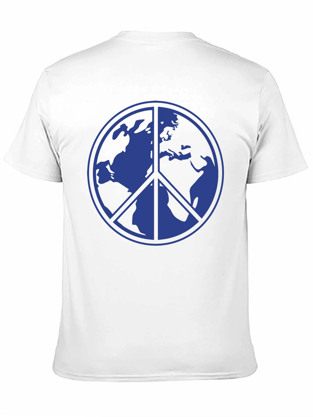 Peace Sign Earth Graphic Tee - Blue