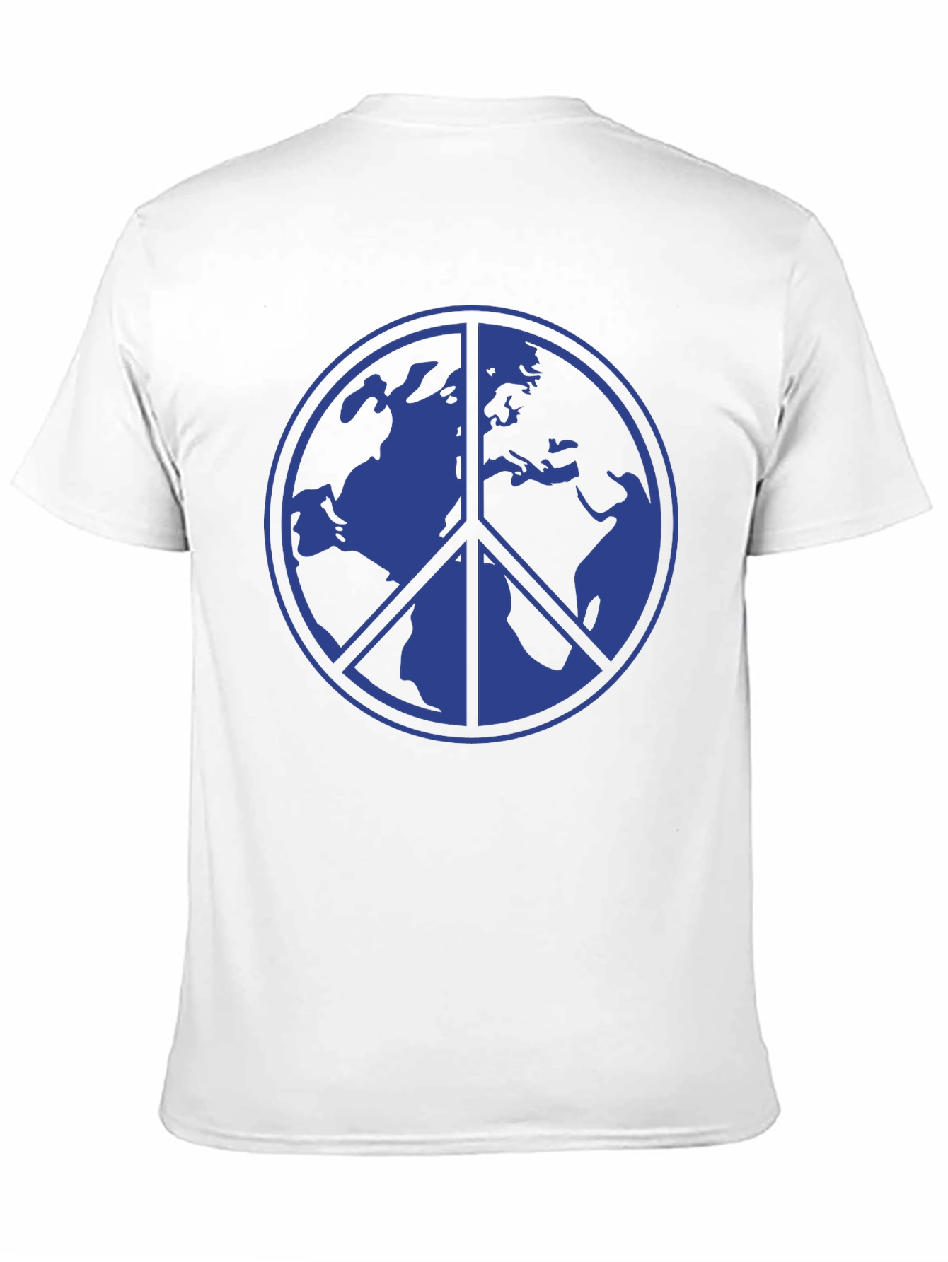 Peace Sign Earth Graphic Tee - Blue