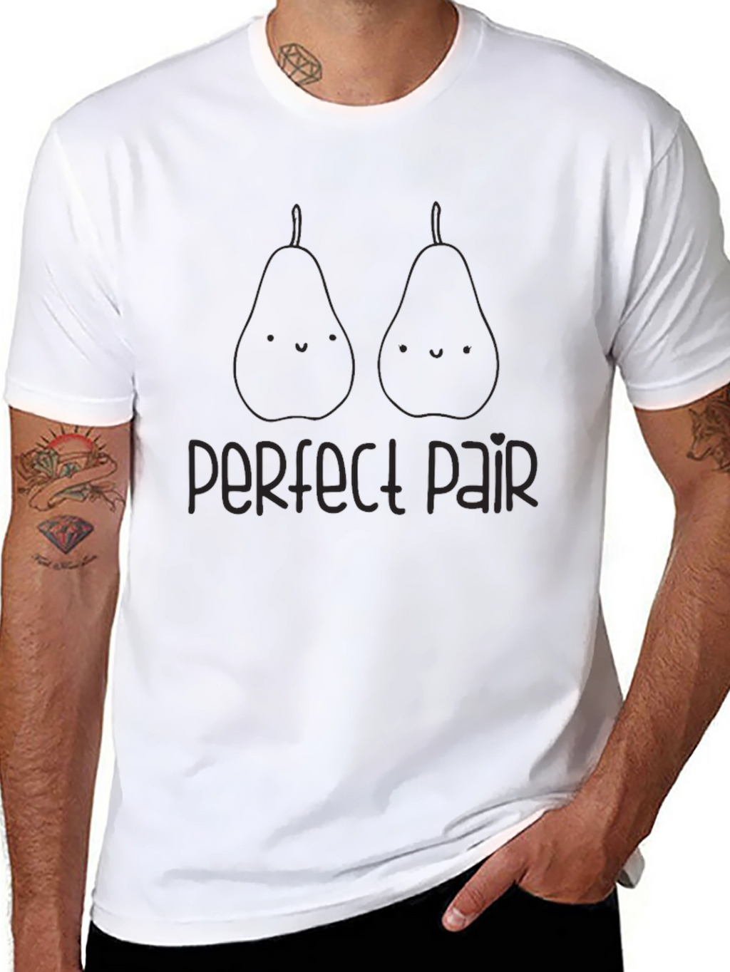 Perfect Pair Graphic Tee - Unisex Black T-Shirt