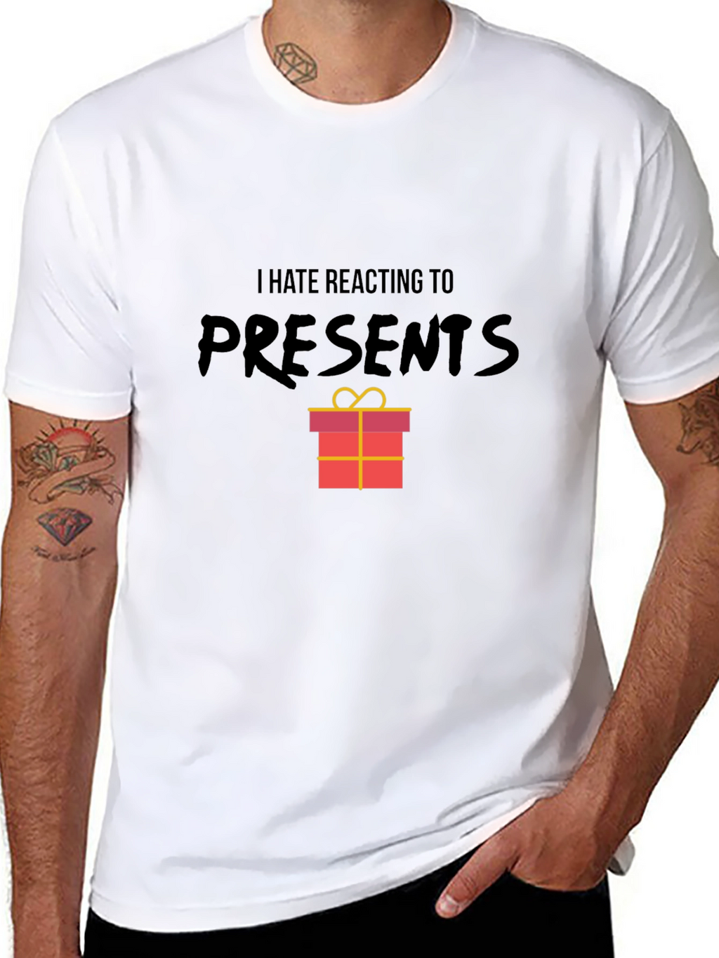 I Hate Reacting To Presents Graphic T-Shirt