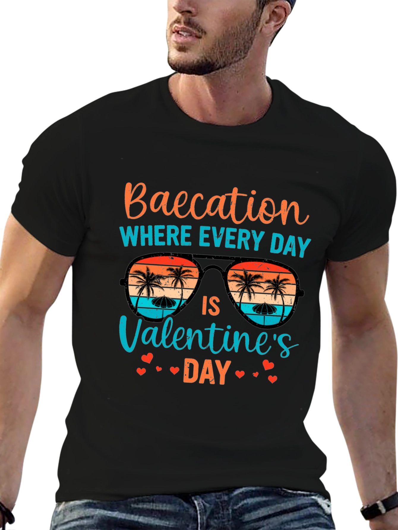 Baecation Valentines Day Graphic T-Shirt