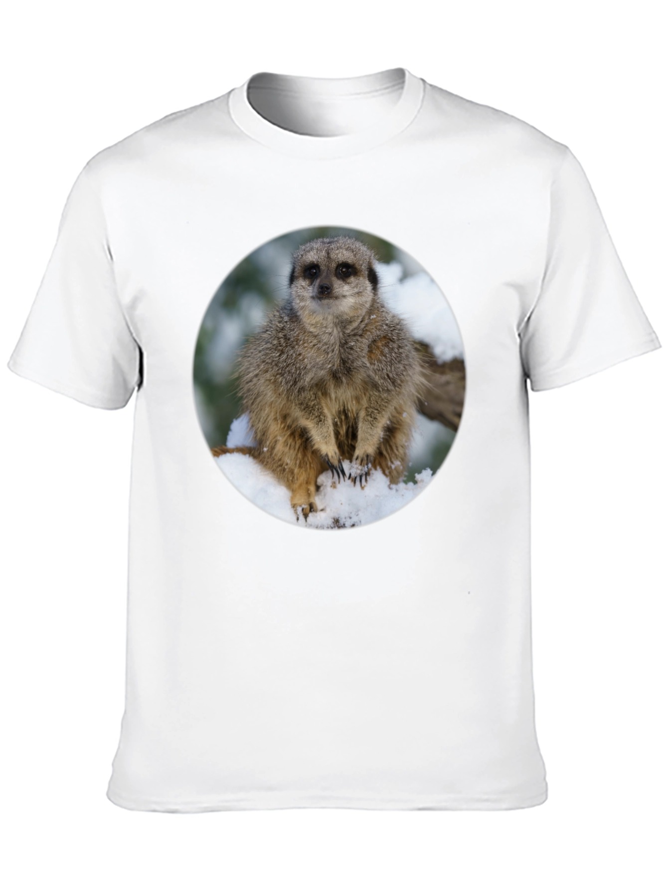 Meerkat in Snow T-Shirt - Cute Animal Tee