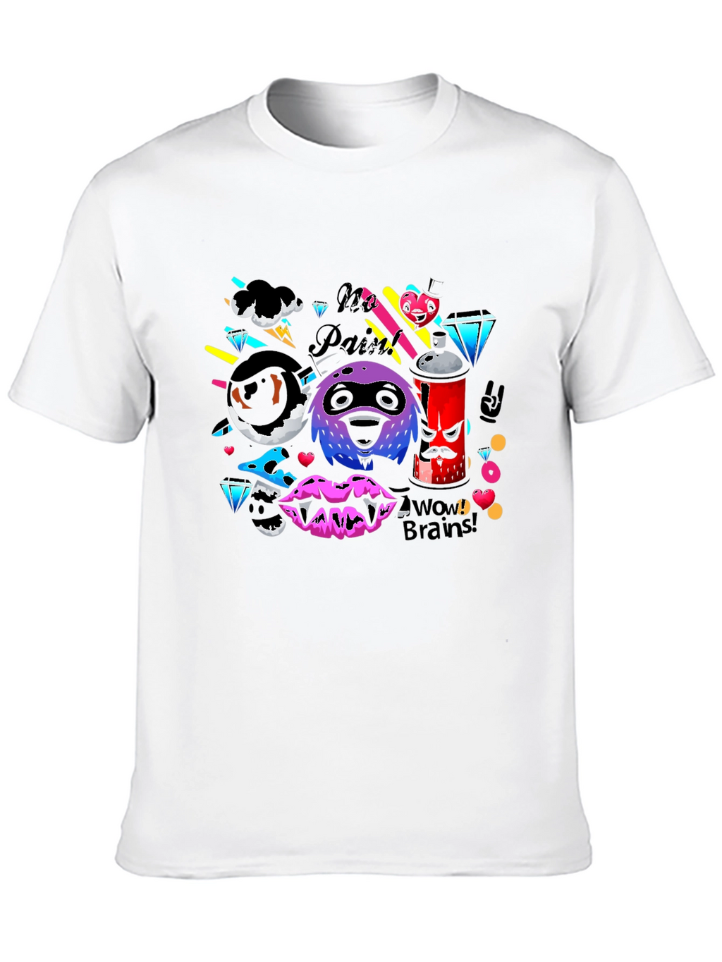 Funky Graphic Print Black T-Shirt