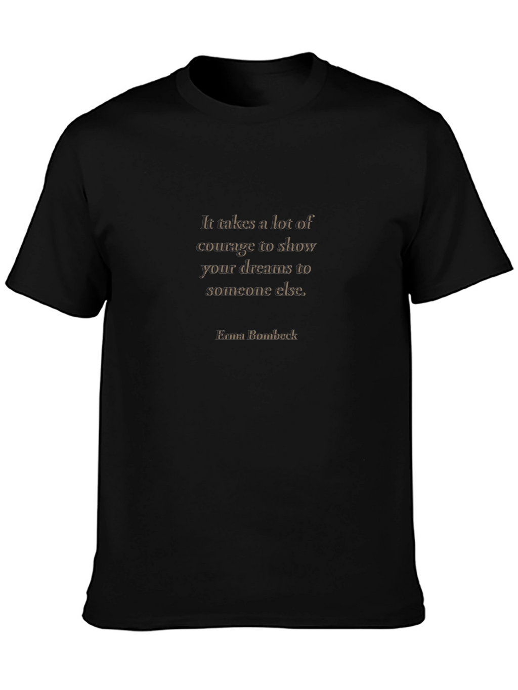 Courage Quote Graphic Tee - Black
