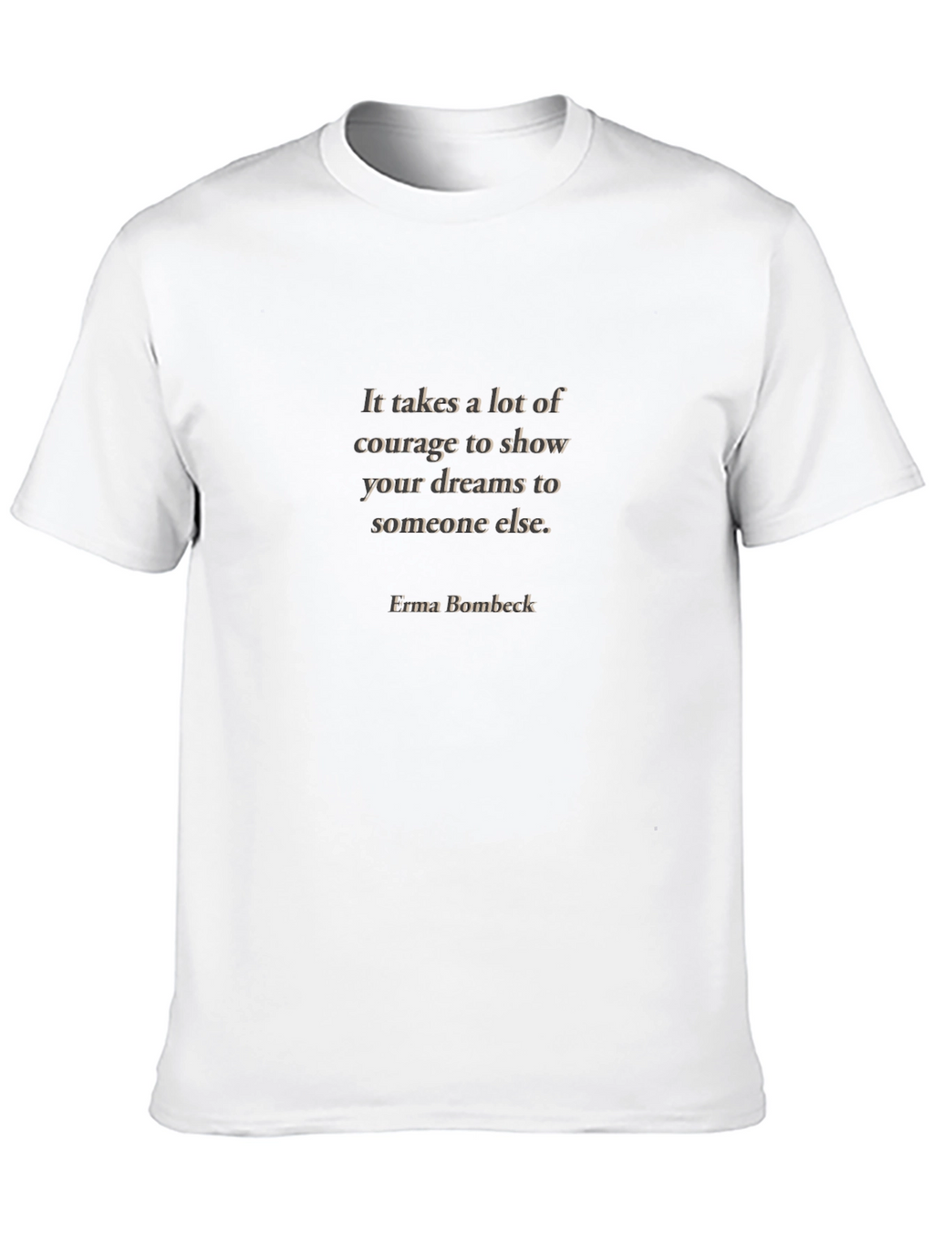 Courage Quote Graphic Tee - Black